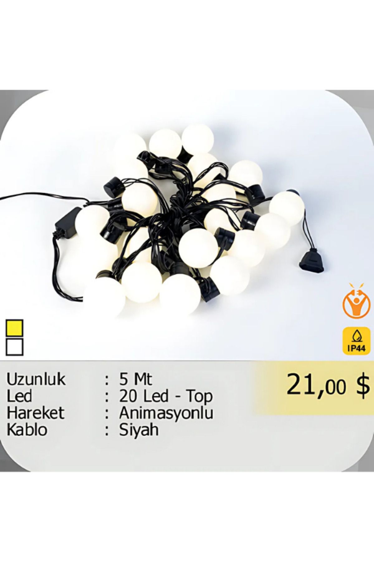ELKHOUSE ElektrikHouse LED Peri Işığı 200 Led Animansyonlu - Top 3 Metre