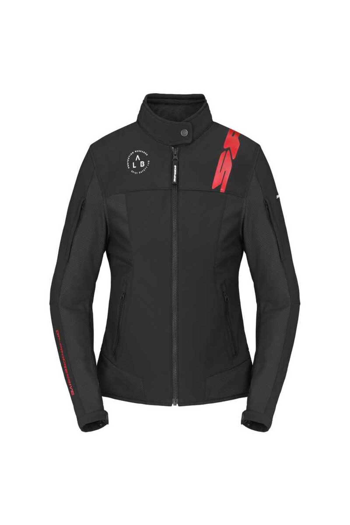 Spidi CORSA TEX LADY SPOR KADIN CEKET SİYAH KIRMIZI