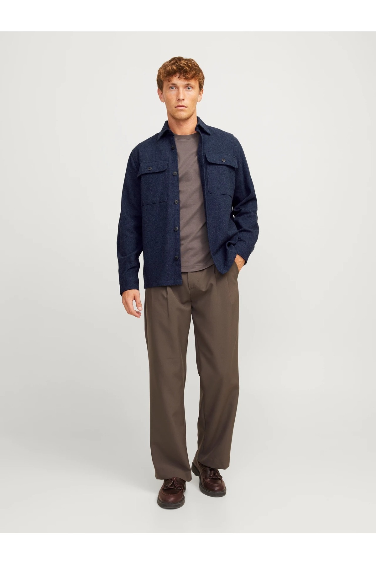 پیراهن مردانه راسته آستین بلند | جک اند جونز Jack & Jones 12263645 - تصویر 3