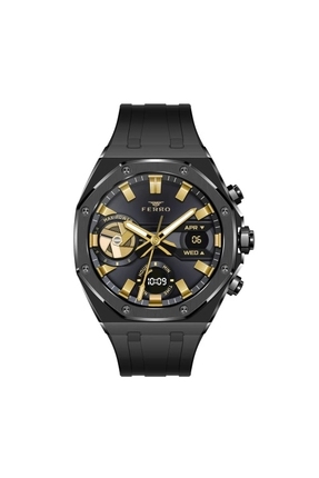 FERRO Siyah Silikon Kordon Erkek Akıllı Saat FSW1121D-G