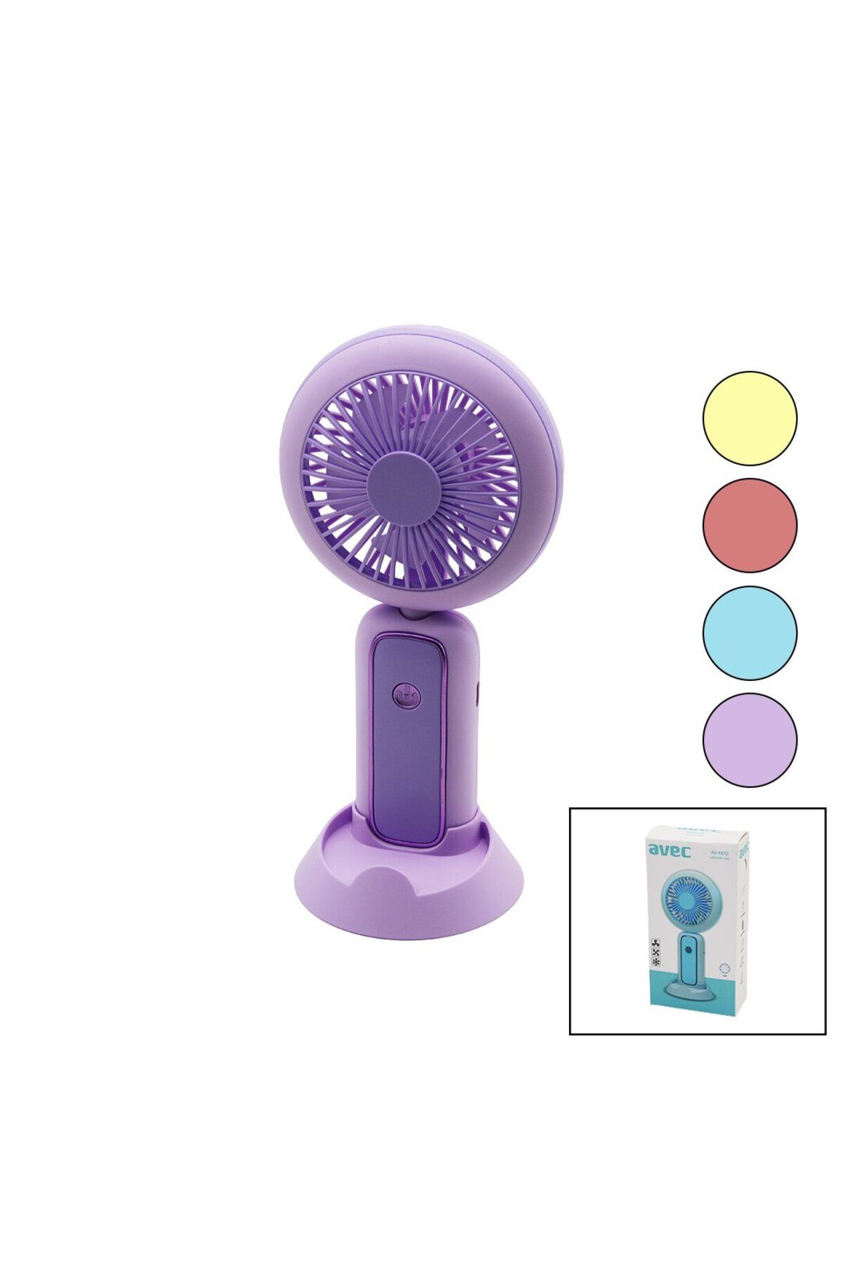 Mu Art Ahşap Usb Mini Fan Çap=10cm - Y:20cm Led Işikli 75 Derece Oynar Başlik 3 Kademe Hiz Telefonluklu Ayak A