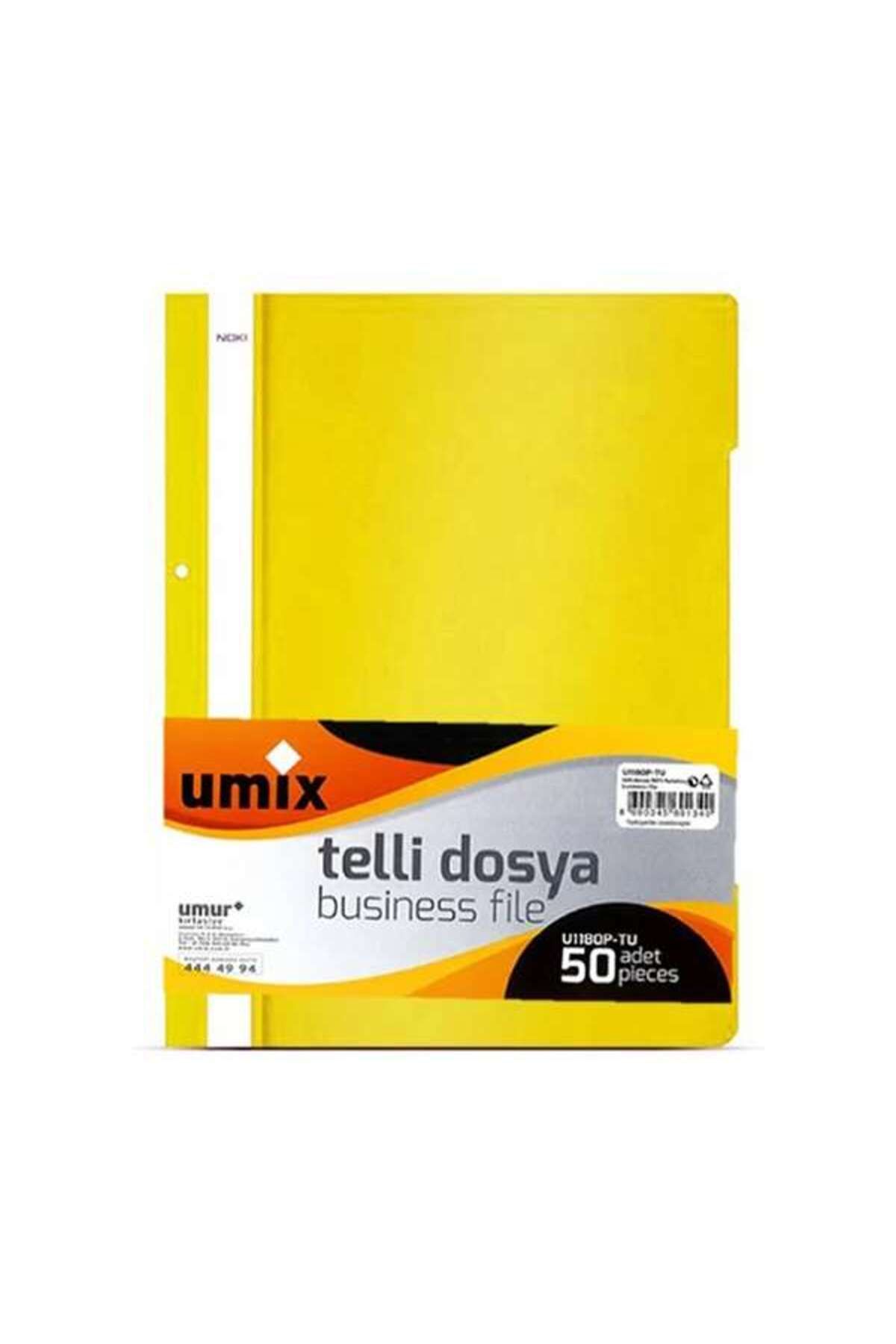 Umix Telli Dosya A4 Eco Sarı 50'li Paket