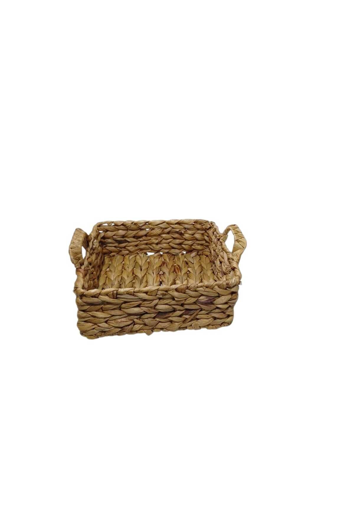 CasaLinda Kare Kulplu Çok Amaçlı Sepet 28x28x10 cm 5099
