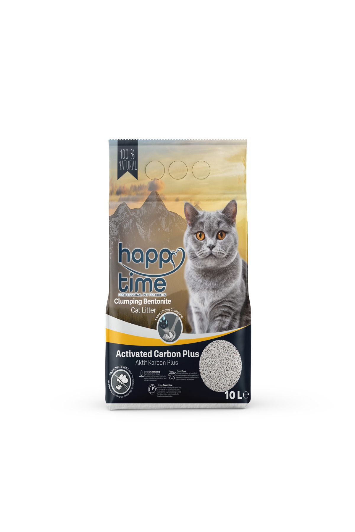 HAPPY TİME KEDİ KUMU AKTİF KARBONLU 10 LT