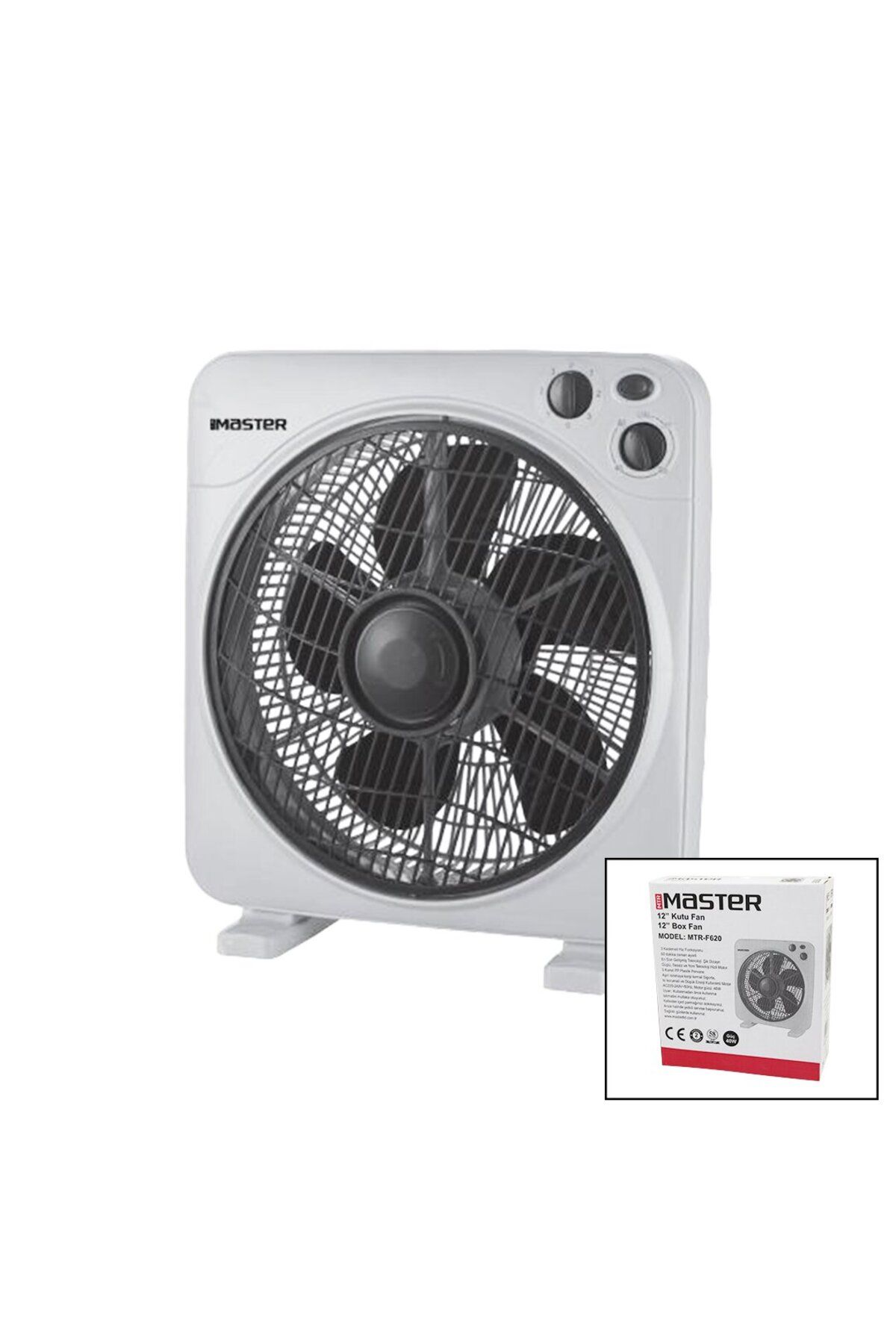 Mu Art Ahşap 12 Inç Kutu Fan Vantilatör 3 Kademe Hiz 5 Plastik Kanat 40w 60dk.zaman Ayarli Mtr-f620 (