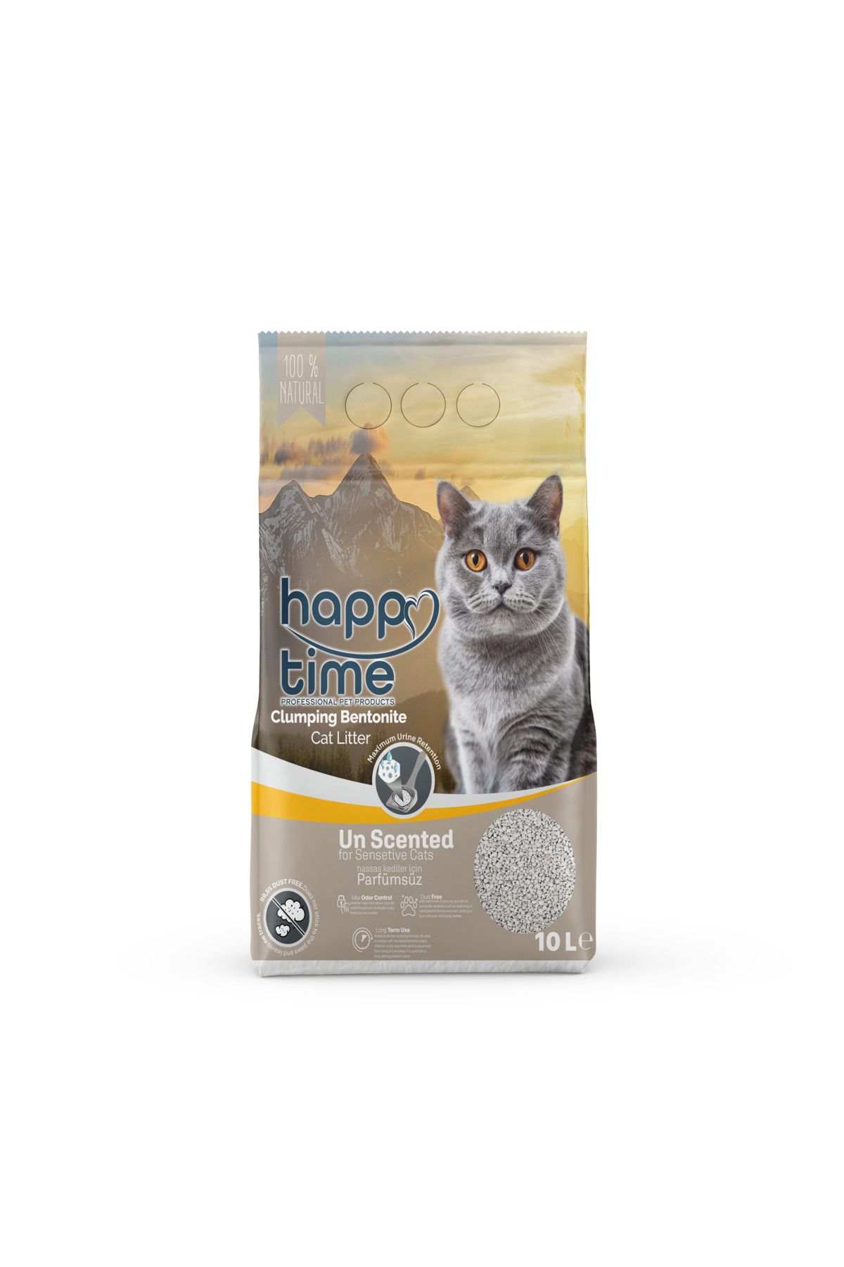 HAPPY TİME KEDİ KUMU NATUREL 10 LT