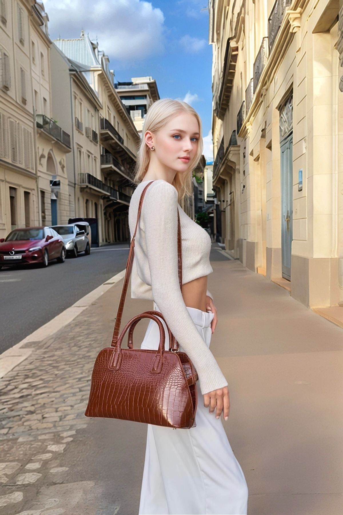 PayBuy Kadın Modern Tasarımlı Çift Askılı El ve Kol Çantası Şık ve Fonksiyonel Stil Tamamlayıcı
