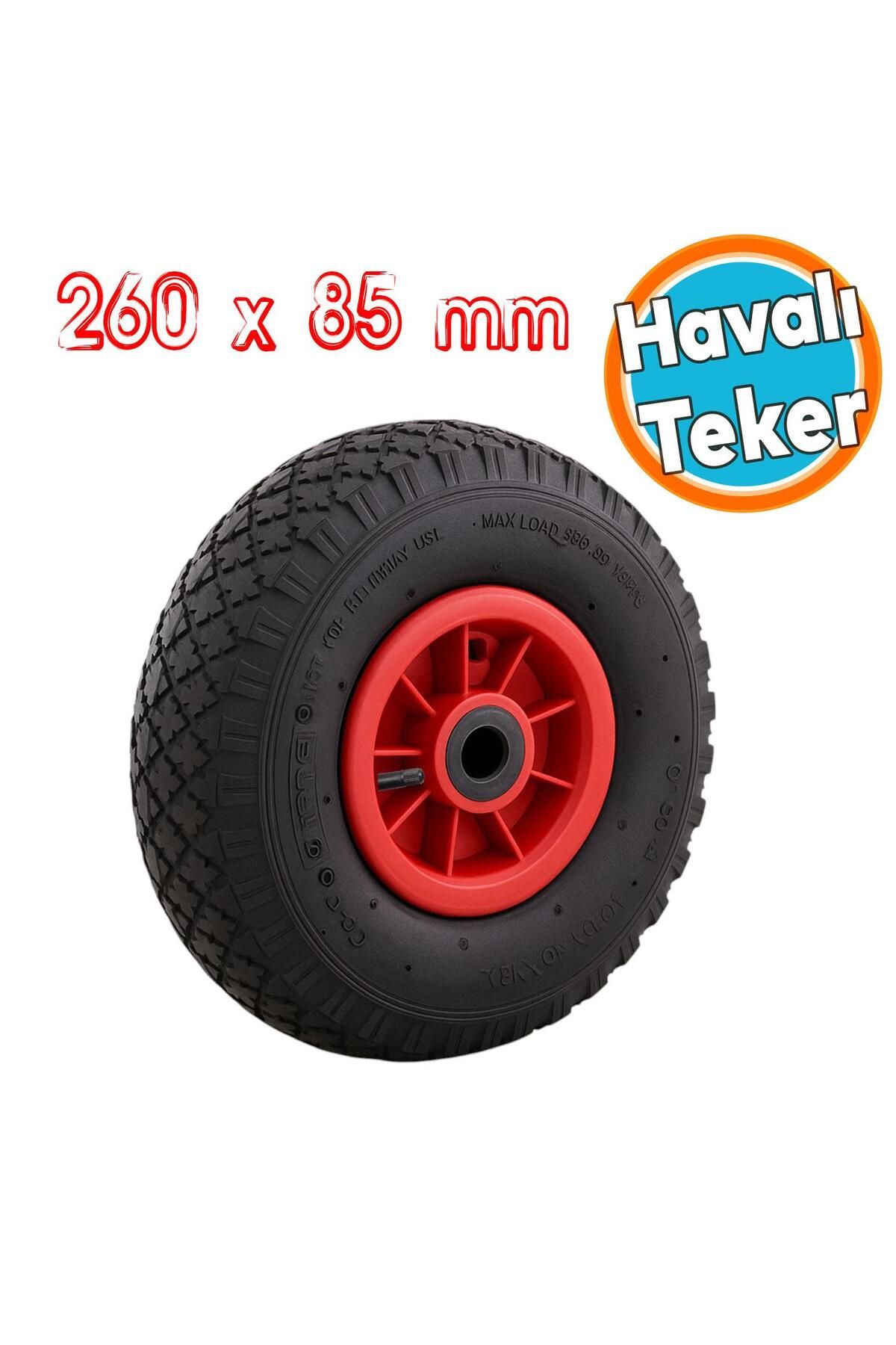 NZB El Arabası Tekeri Plastik Jantlı Siboplu 260x85 mm Burçlu İç Lastikli Şişme Havalı Taşıma Arabaları