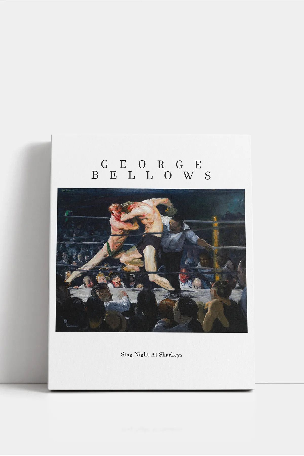 2020 Stag Night At Sharkeys Kanvas Tablo - George Bellows Sanatsal Duvar Dekoru - Ofis ve Ev Dekor