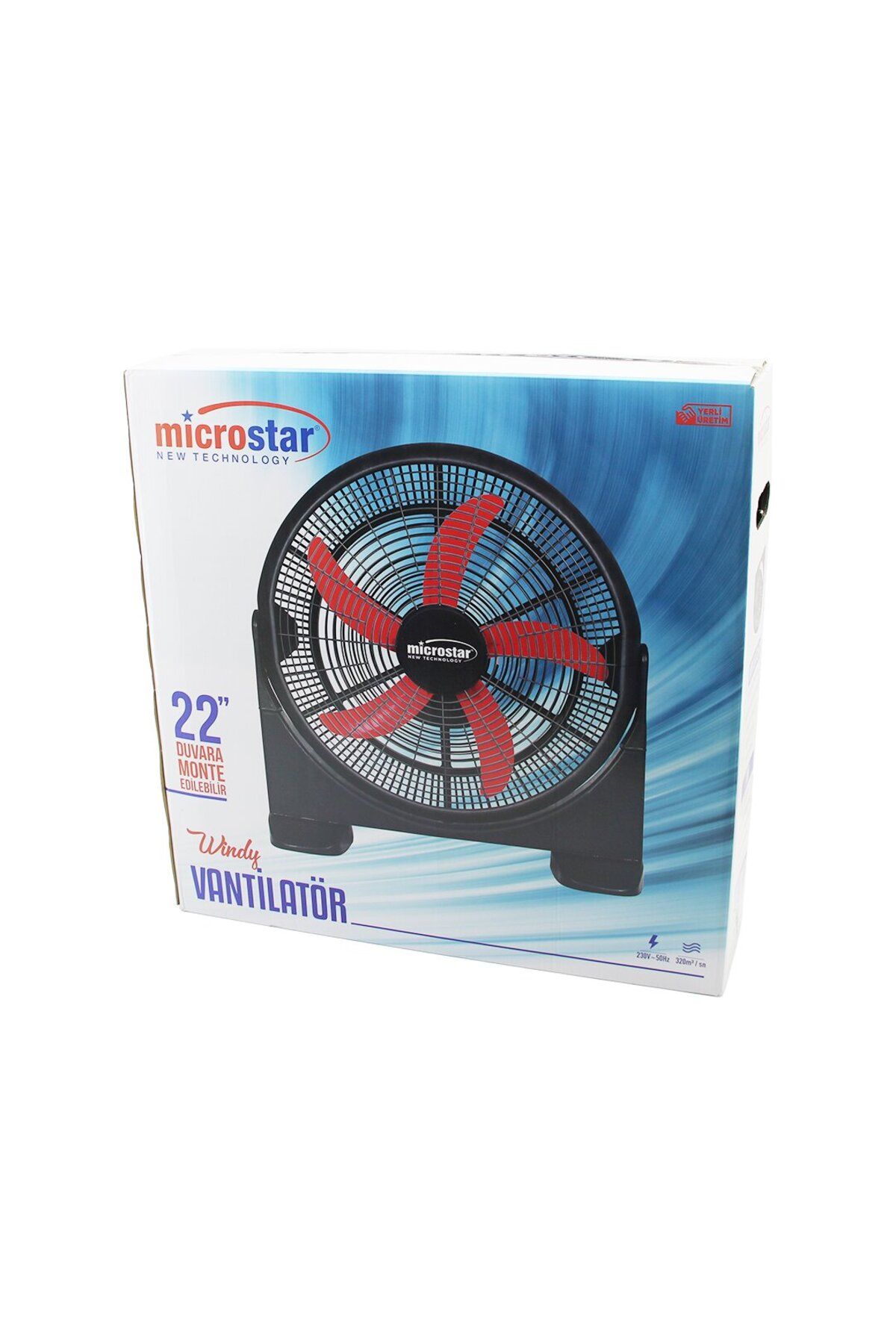 Mu Art Ahşap Windy 22 Inç = 55cm Fan Vantilatör 2in1=masa Alti - Duvara Monte 180 Derece 3-kademe Hiz 5-pls.ka