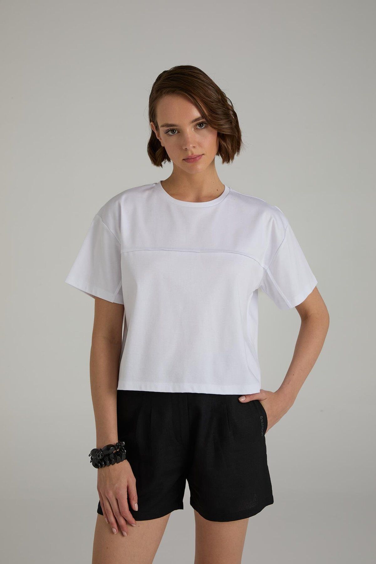 Brand Up BRANDUP Crop Basit T-shirt