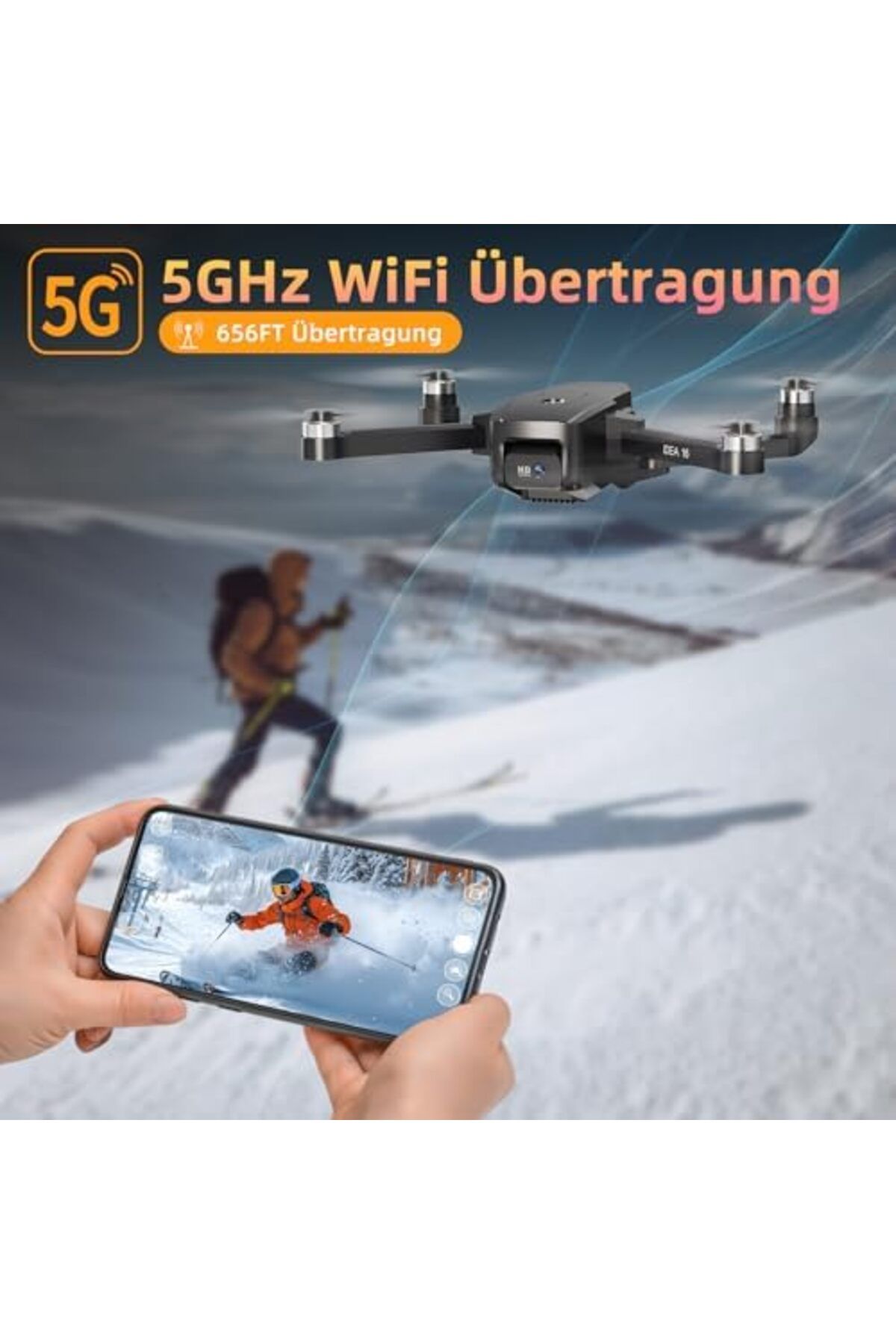Cesiro-Drone with 4K camera, 5G WiFi transmission, maximum flight speed of 40 km/h Wind resistance Level 4 D 4