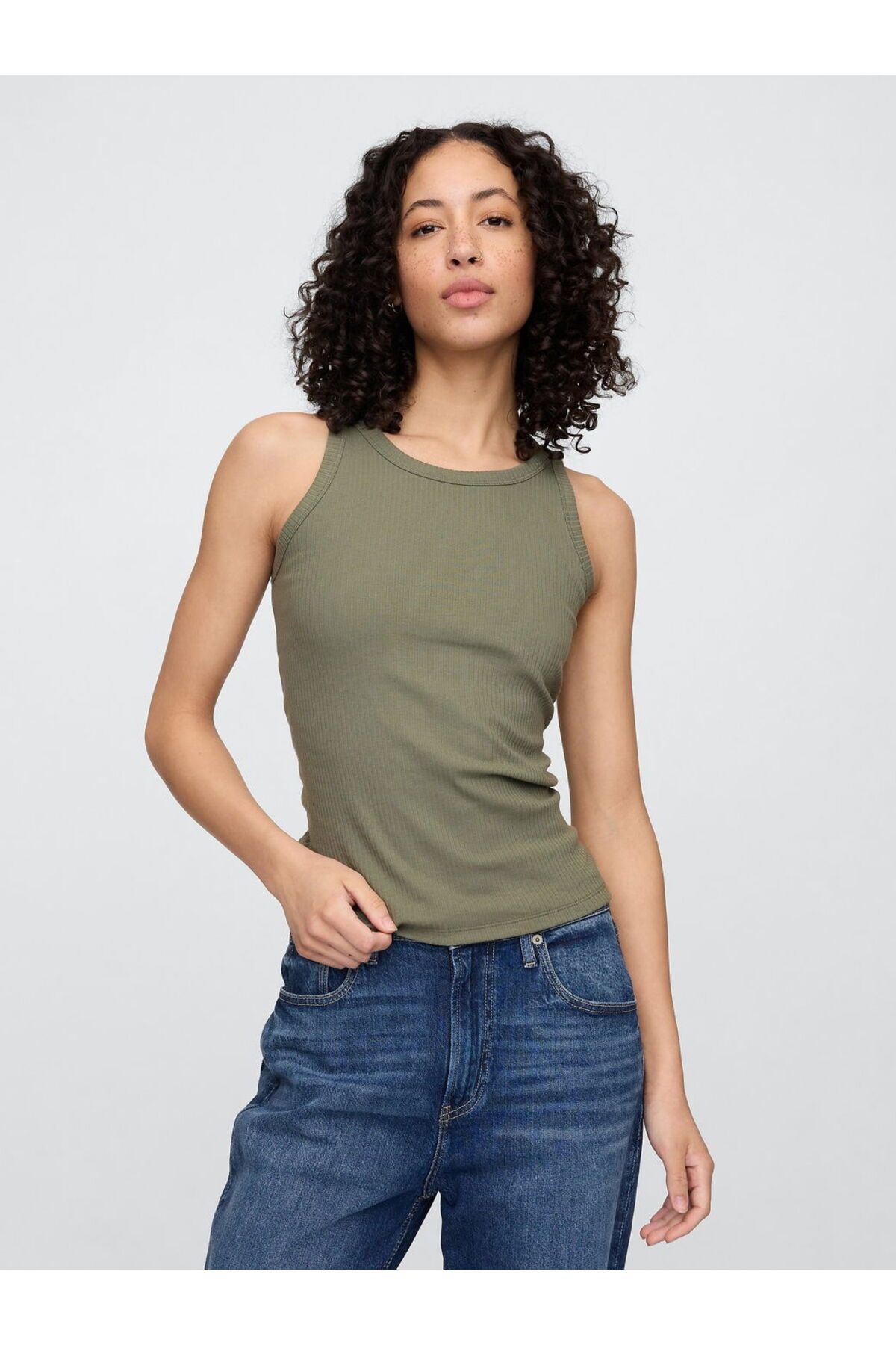 GAP Rib Scoop Tank Top