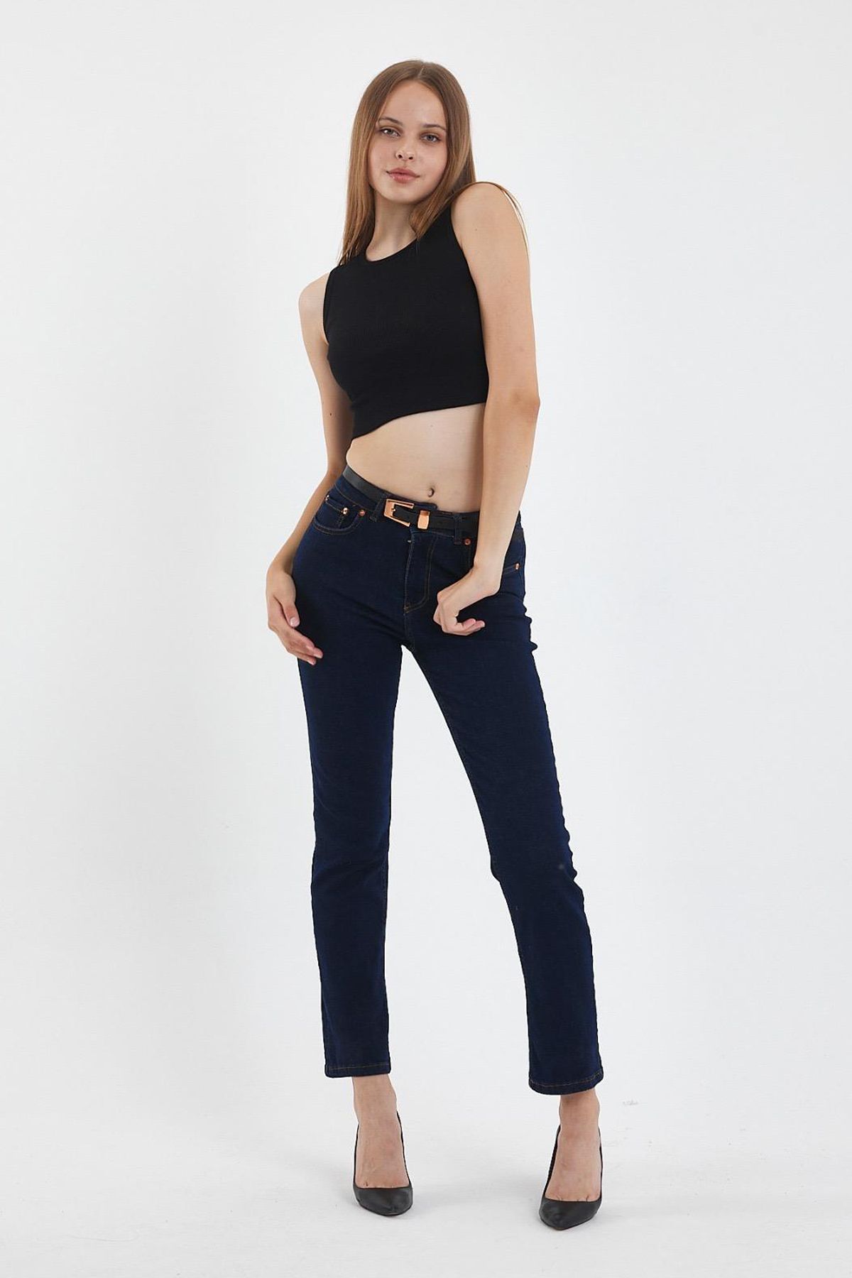 Jijass Jeans Likralı Boru Paça Kot Pantolon