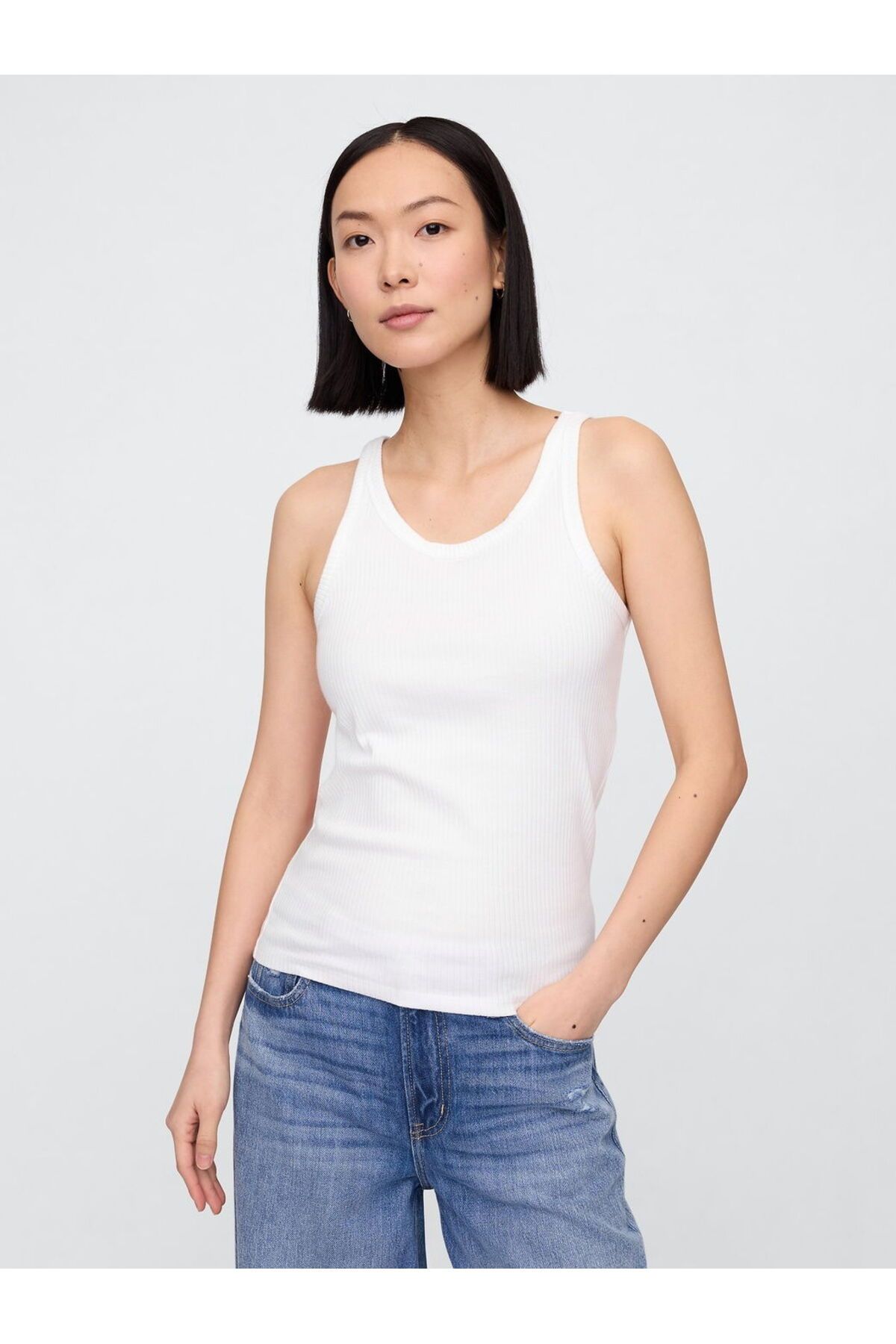 GAP Rib Scoop Tank Top