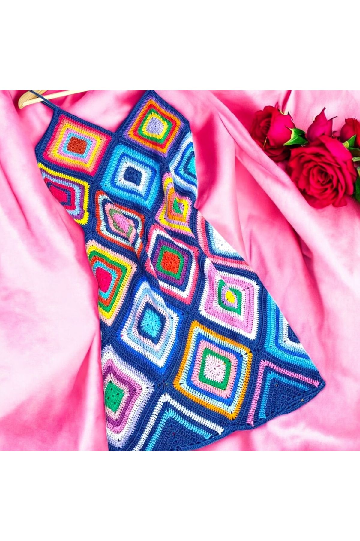 Charme Elegant el örgüsü plaj elbise
