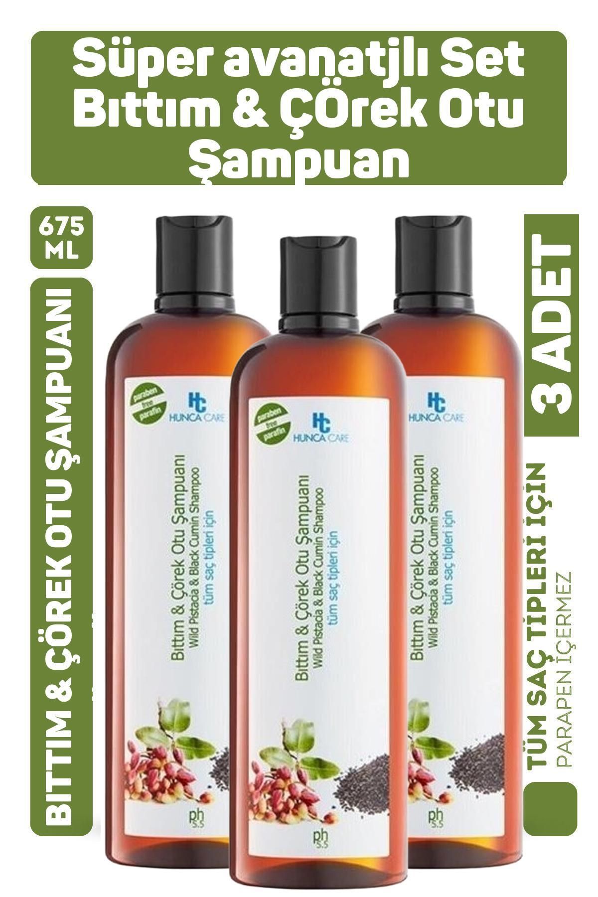 Seddar Collection Hunca Care Bıttım ve Çörek Otu Şampuan 675 ml 3 Adet