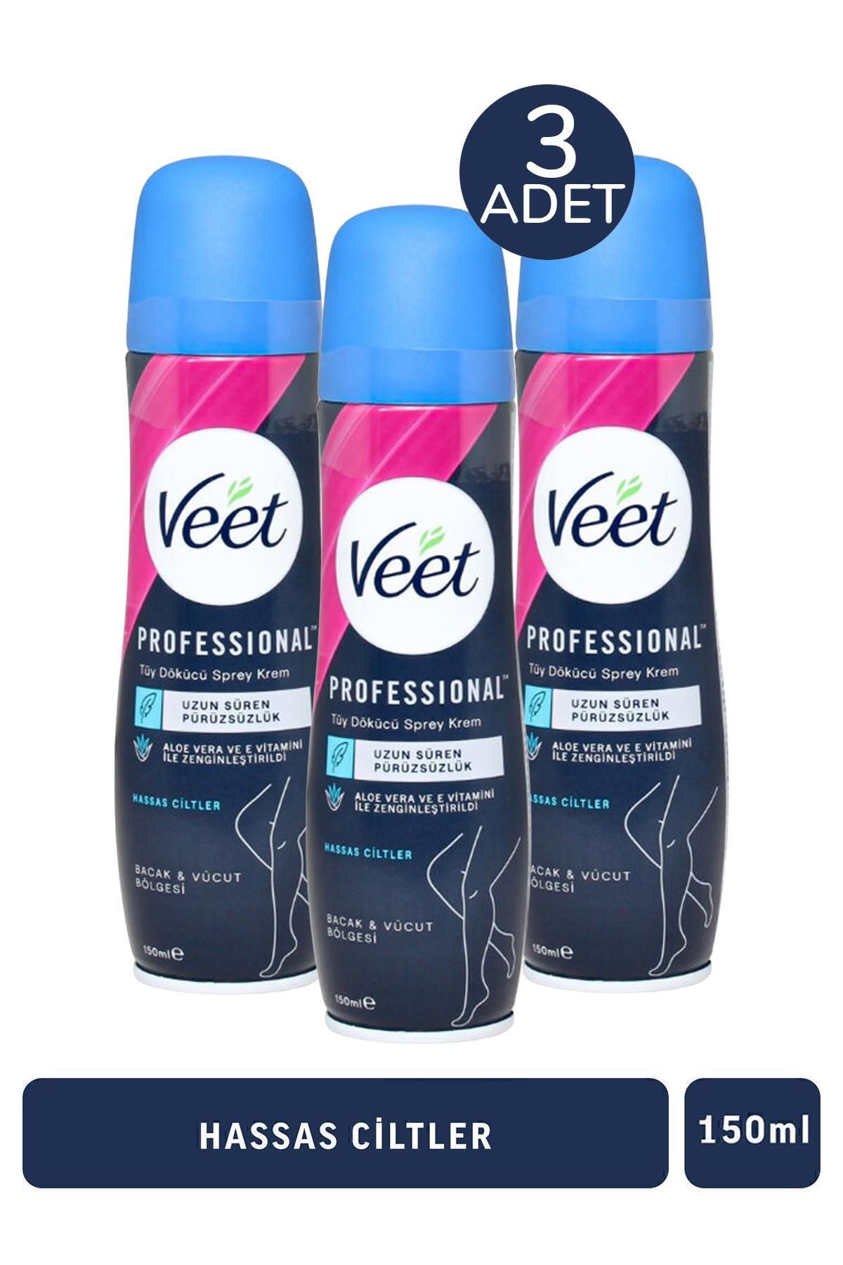 Veet Tüy Dökücü Krem Sprey Hassas Ciltler İçin 150 ml 3 Adet