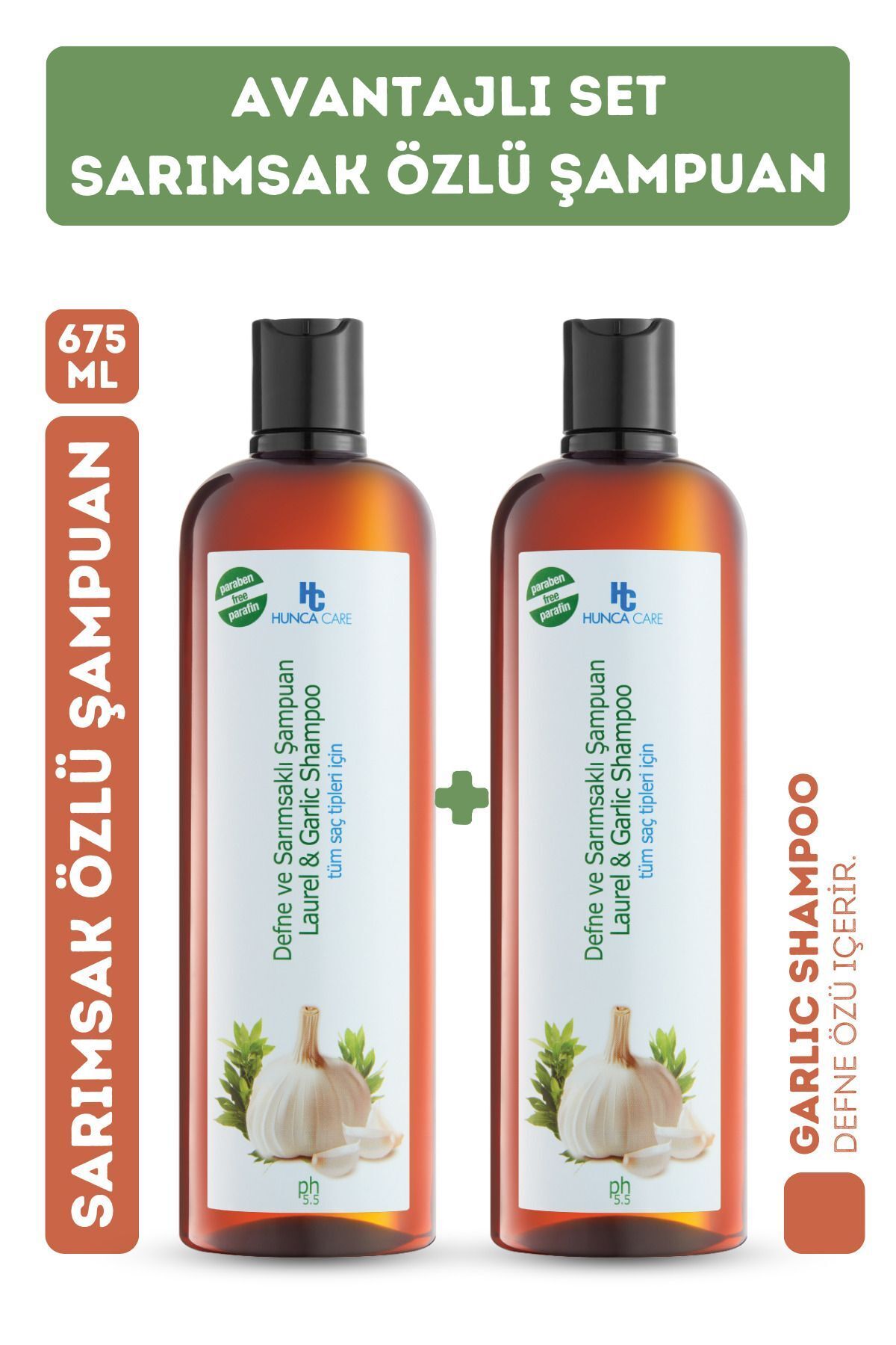 Seddar Collection Hunca Care Defne ve Sarımsaklı Şampuan 675 ml 2 Adet
