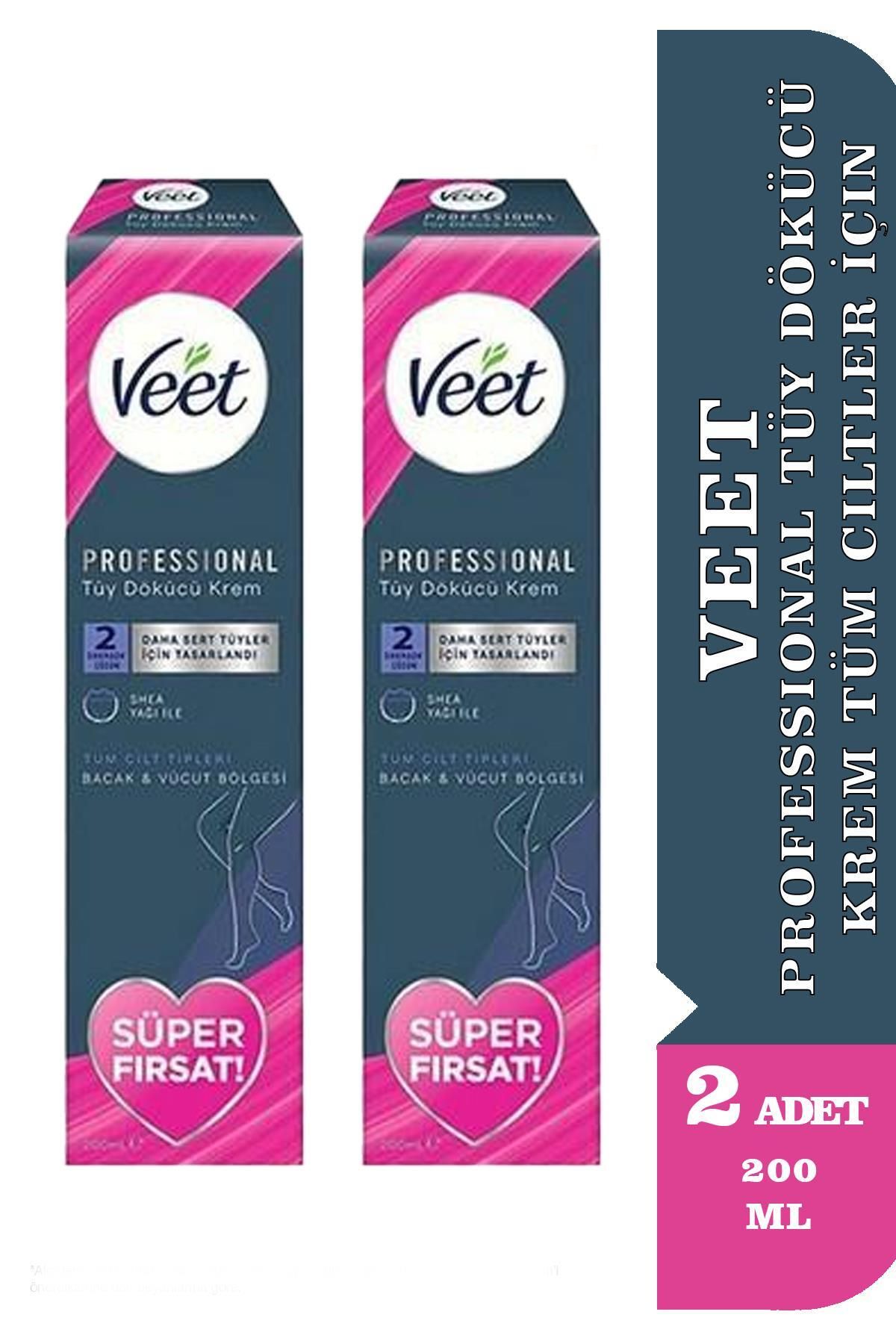 Seddar Collection Veet Professional Tüy Dökücü Krem Tüm Ciltler İçin 200 ml 2 Adet