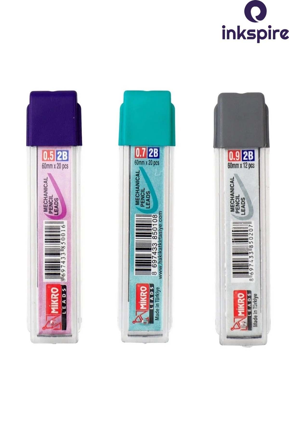 inkspire-0.5 Pen Tip 60 mm 20 Li 24 Pack Micro Versatile Pen Tip 0.5 2B Tip Pen Tip Mechanical Tip Leads 3