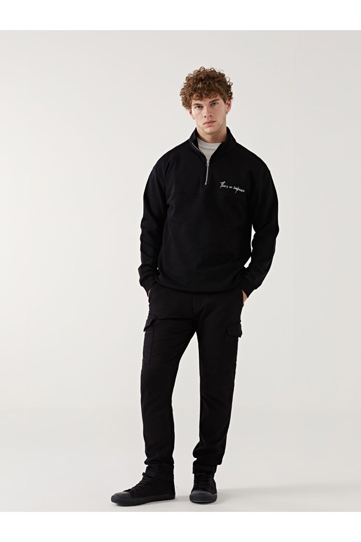 LC Waikiki XSIDE Siyah Slim Fit Erkek Kargo Pantolon S53187Z8NVY25