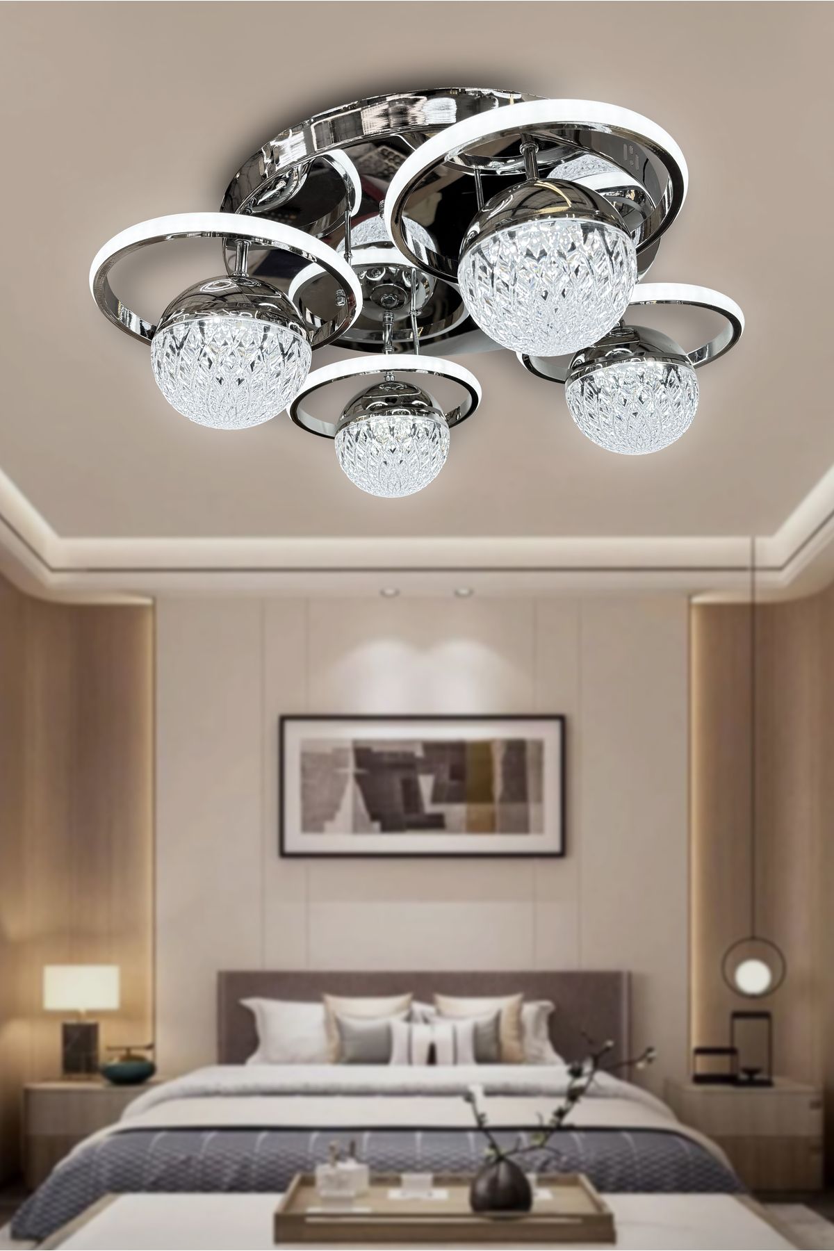 RSCOLLECTIONS Delta Plafonyer (Tavana Yapışık) Led Avize Modern Ledli Avize