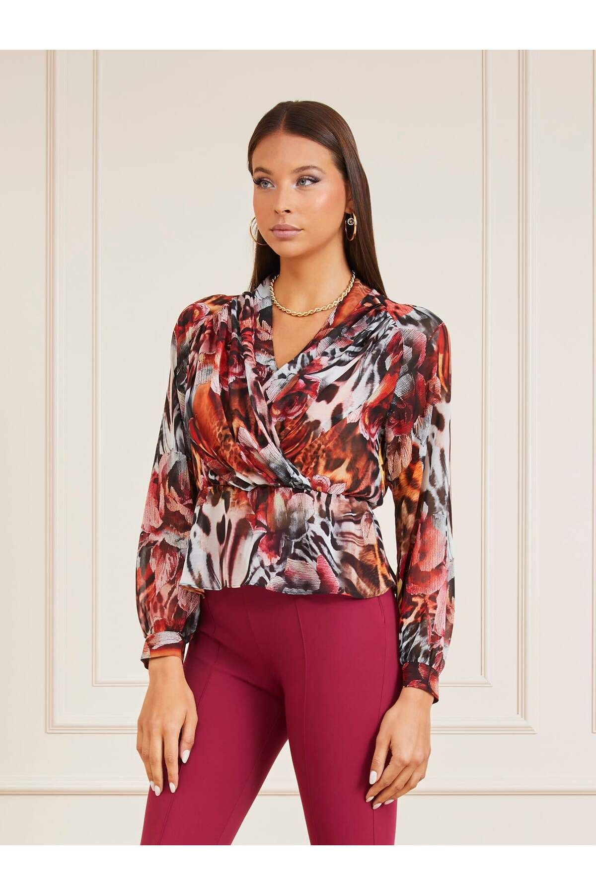 Guess Leopard Kadın Bluz
