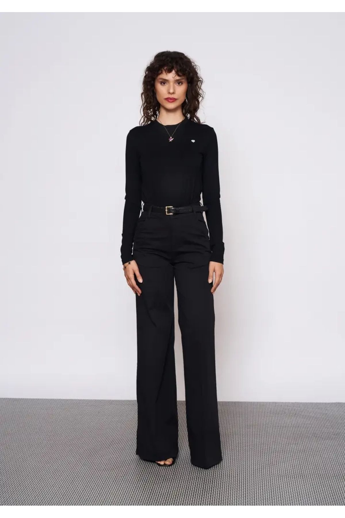 EUROFASHION Siyah Lisa Denim Pantolon