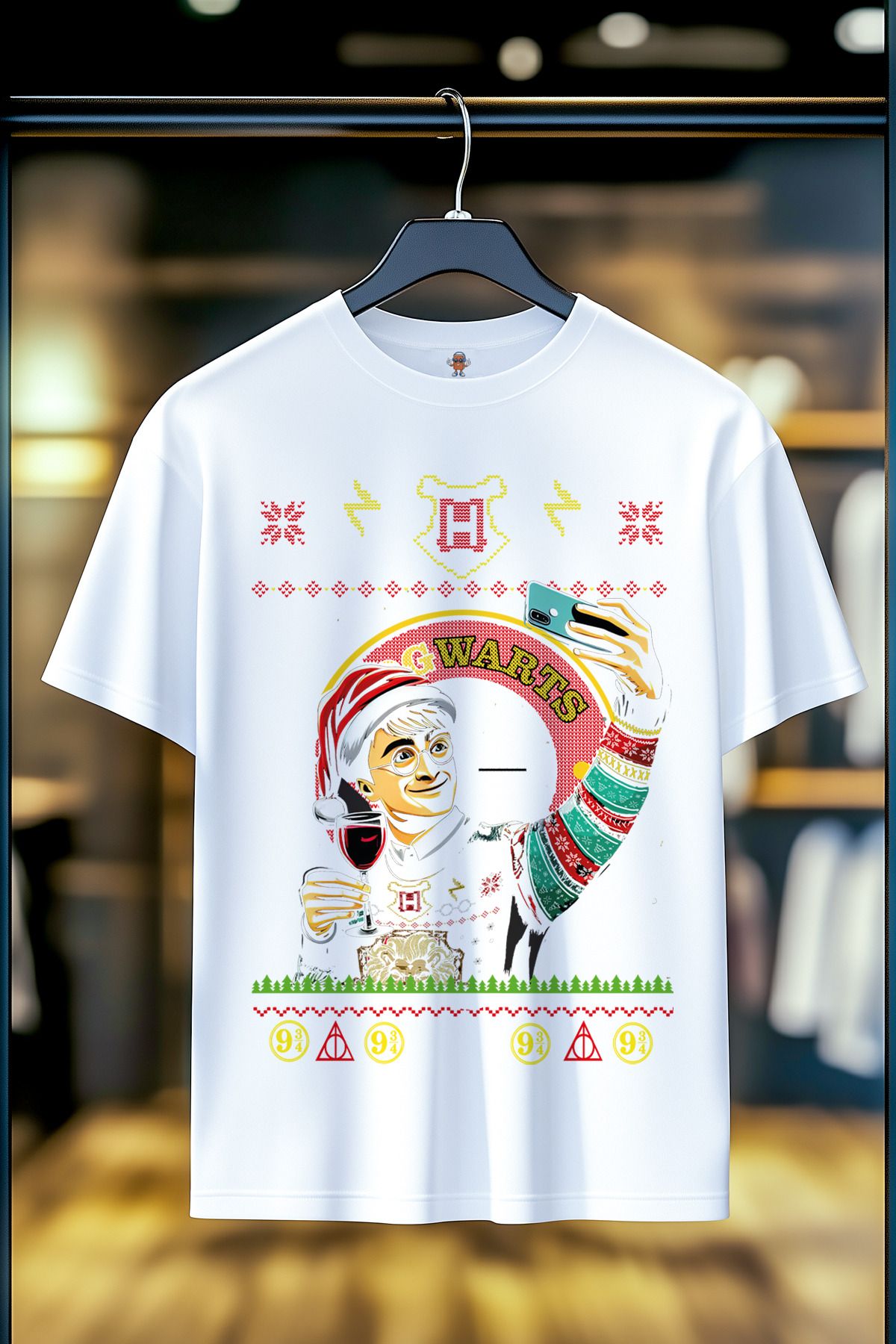 BookOrBook Harry Potter Hogwarts %100 Pamuk Premium Kalite T-Shirt