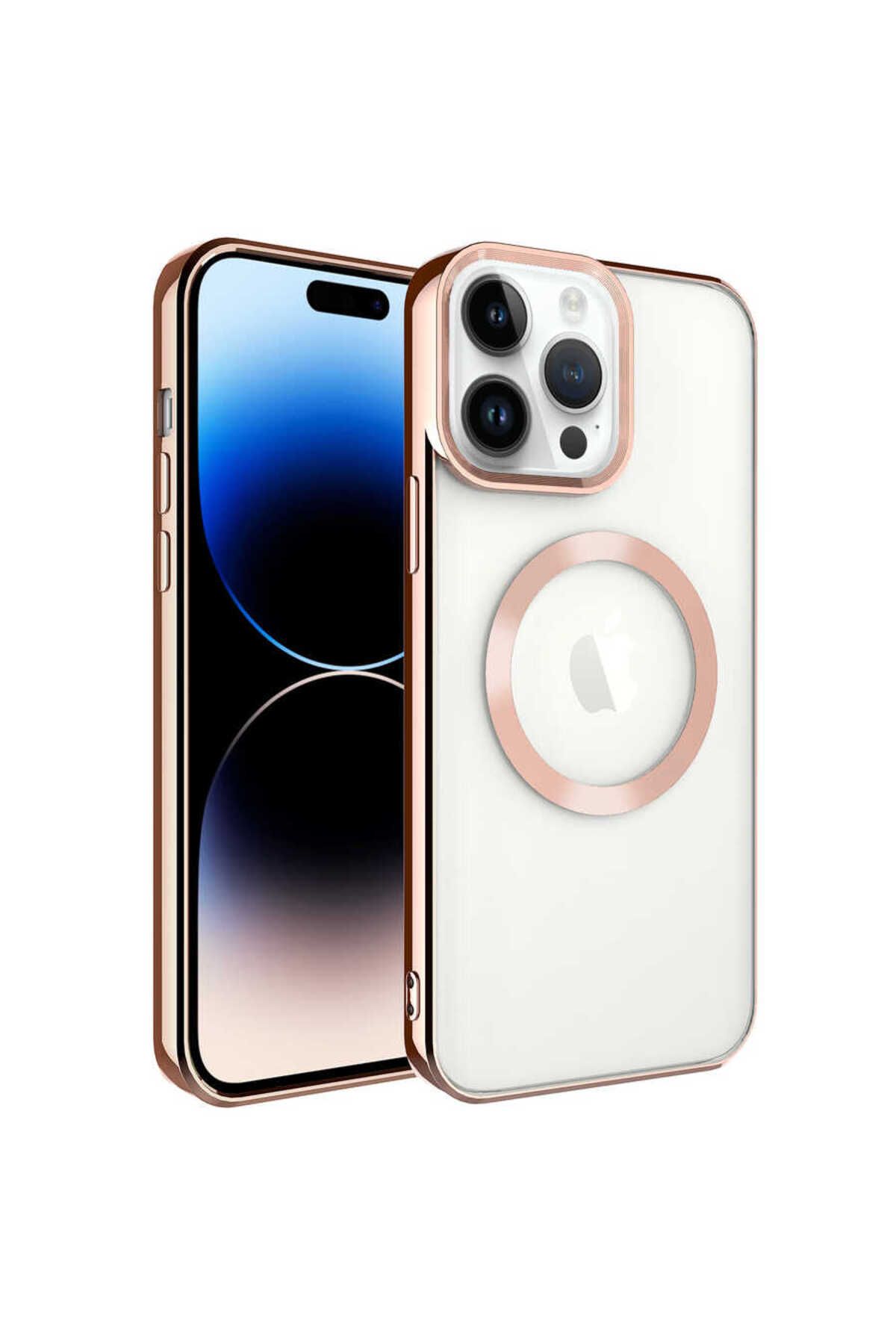 halkhouse İphone 14 Pro Kılıf Magsafe Wireless Şarj Özellikli Renkli İnce Silikon Setro Silikon