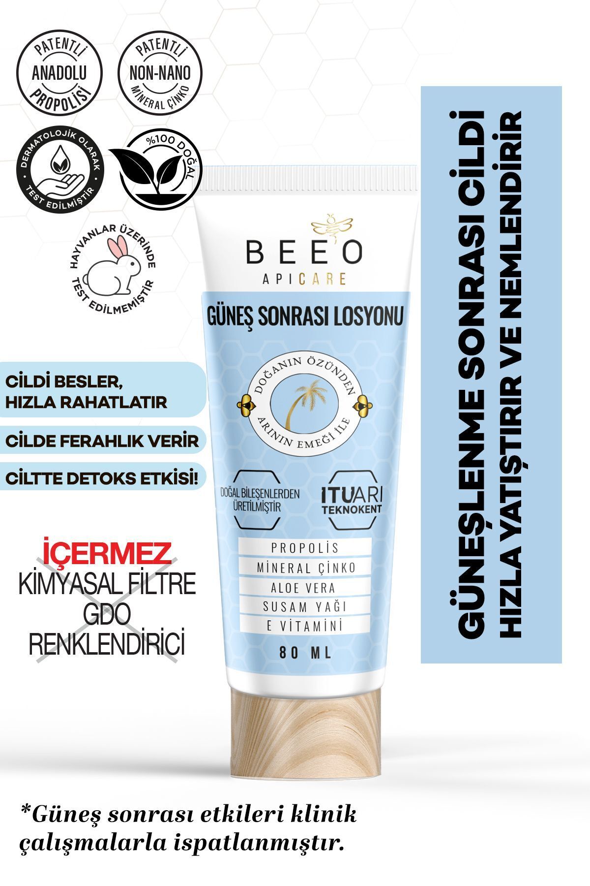 Seddar Collection Bee'o Up Apicare Güneş Sonrası Losyonu 80 ml