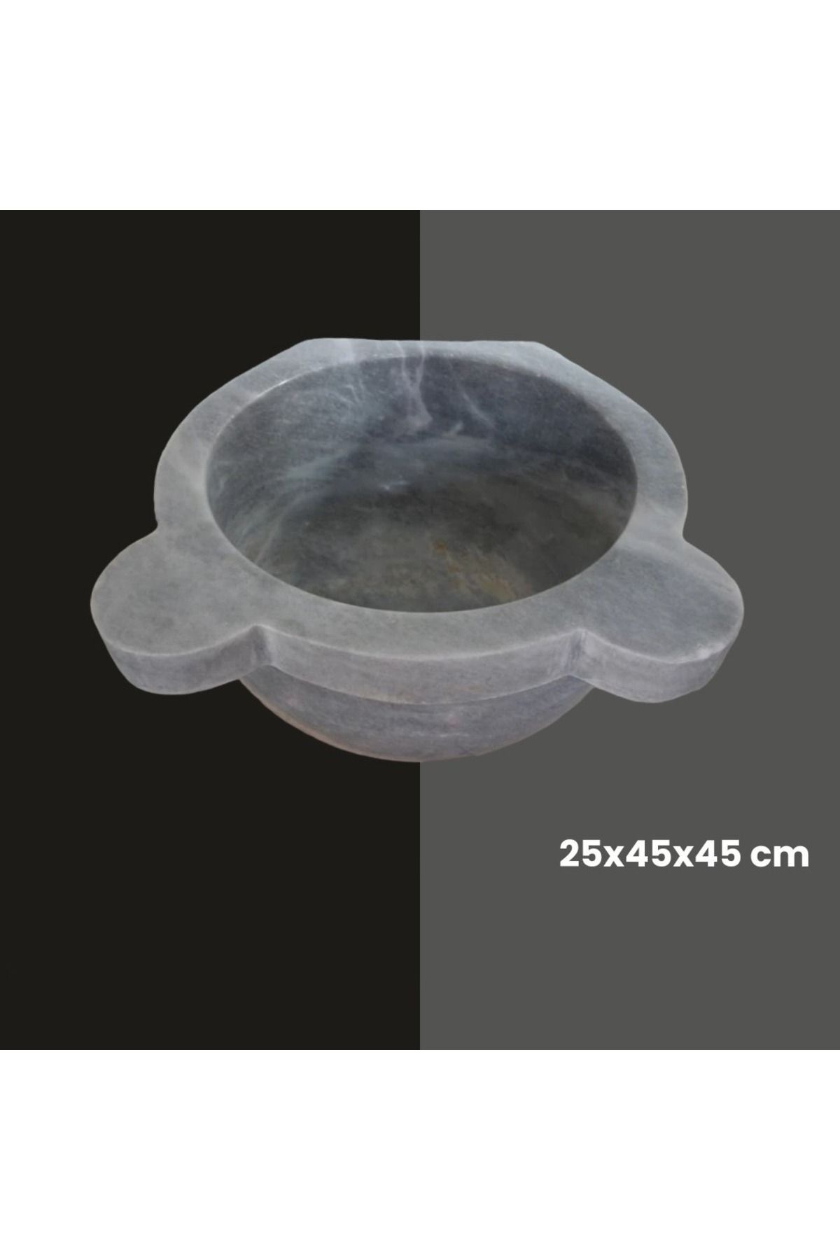 entrend11 Gri Mermer Düz Kurna | Doğal Taş Hamam Kurnası