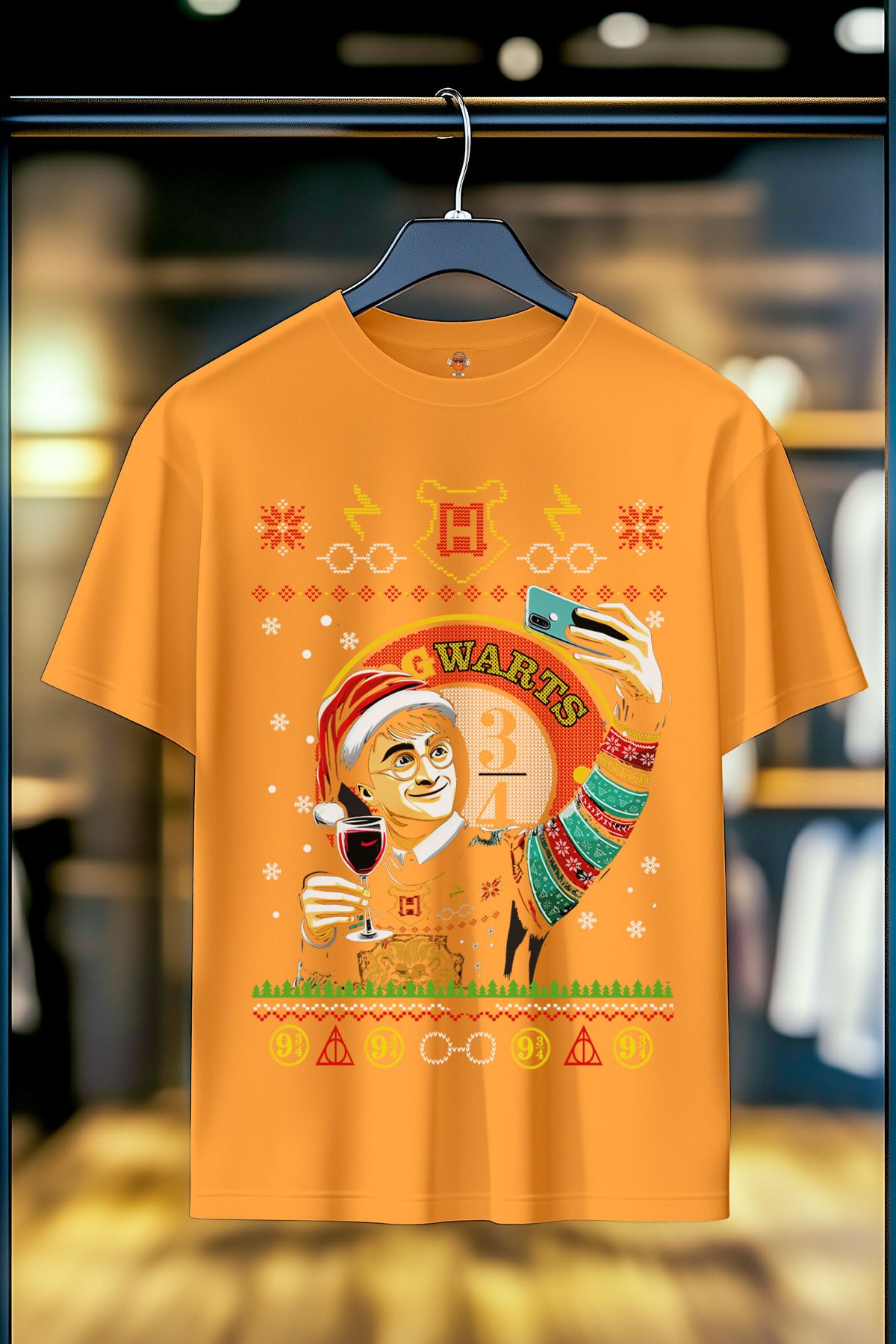 BookOrBook Harry Potter Hogwarts %100 Pamuk Premium Kalite T-Shirt