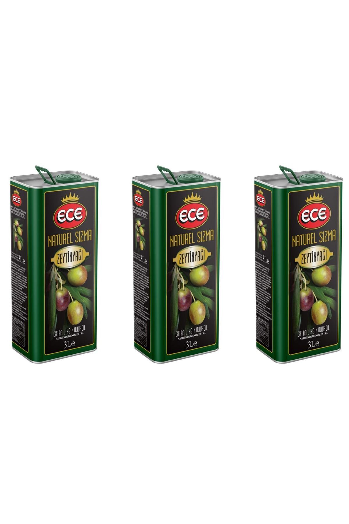 Ece 3 LT TNK NATUREL SIZMA ZEYTİNYAĞI 3 ADET