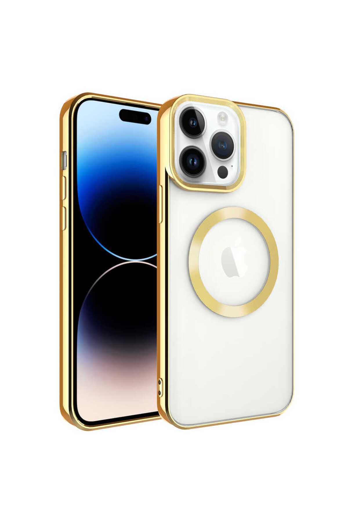halkhouse İphone 14 Pro Kılıf Magsafe Wireless Şarj Özellikli Renkli İnce Silikon Setro Silikon