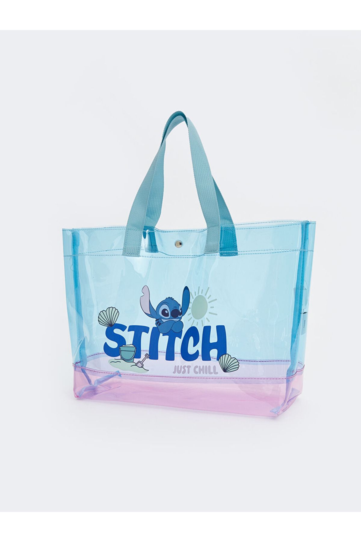 LC Waikiki Özel Tasarım Stitch Baskılı Kız Çocuk Plaj Çantası Soly