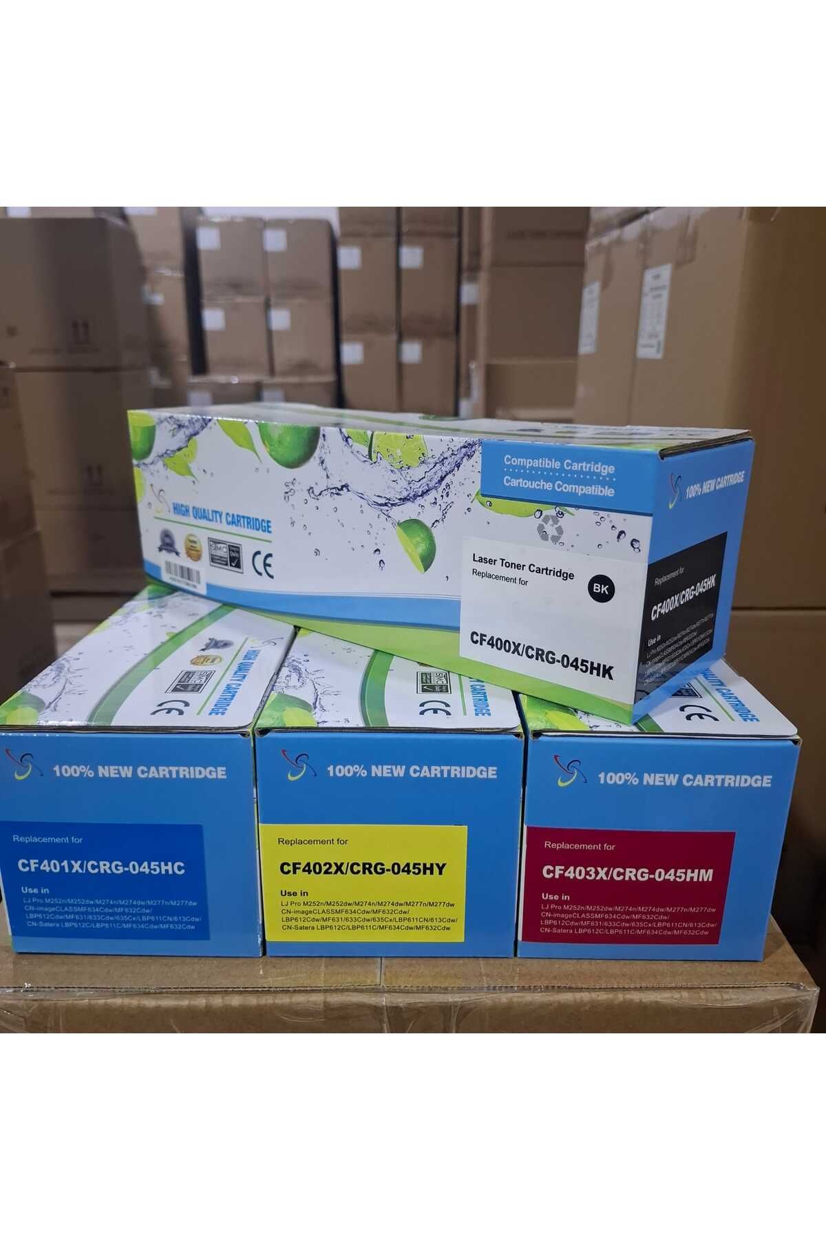 VİZYON CF400X Yüksek Kalite Toner Kartuşu 1 Takım 4 Renk