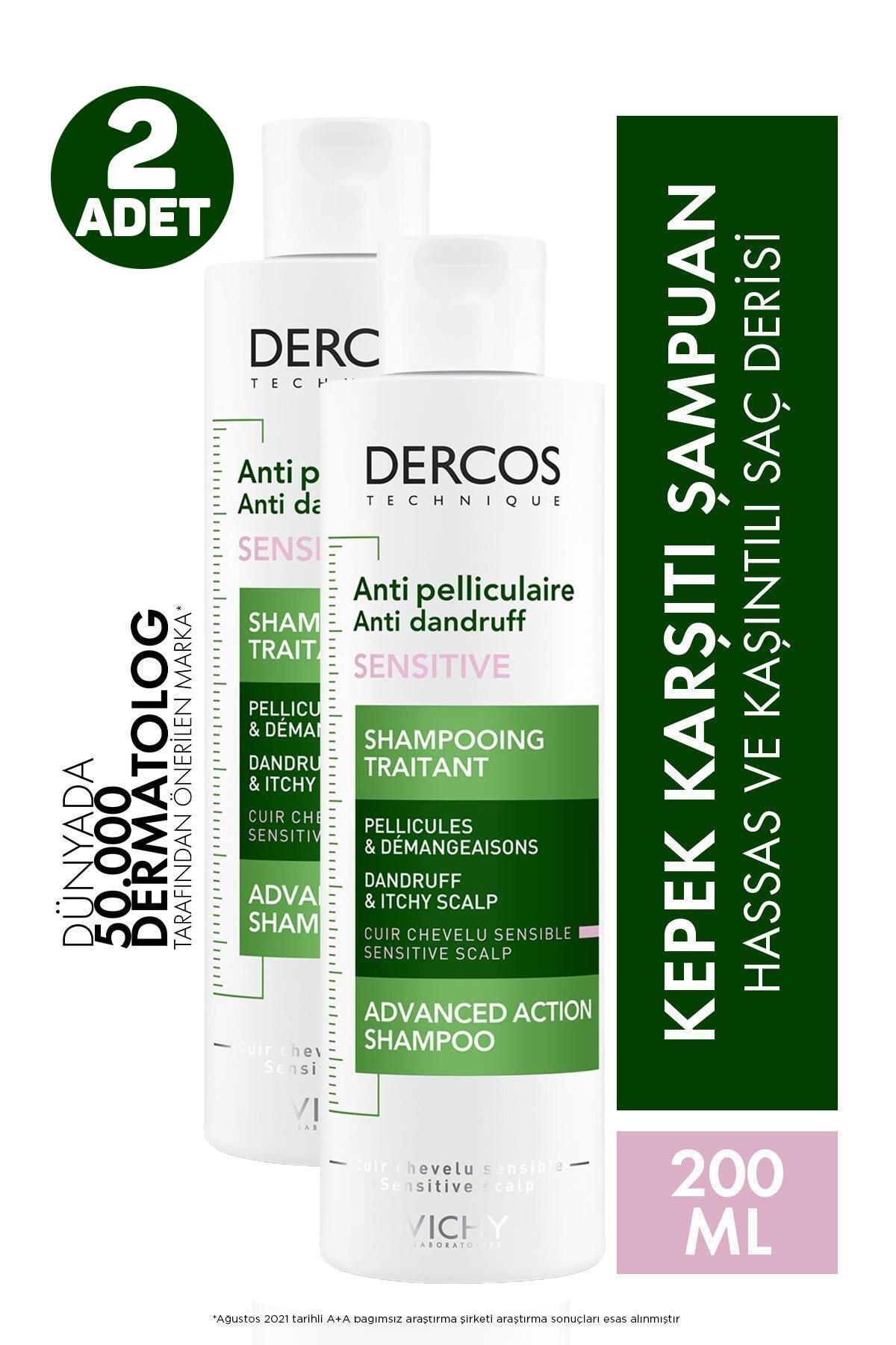 Seddar Collection Dercos Anti-Pelliculaire Şampuan Hassas ve Kaşıntılı Saç Derisi 200 ml 2 Ade