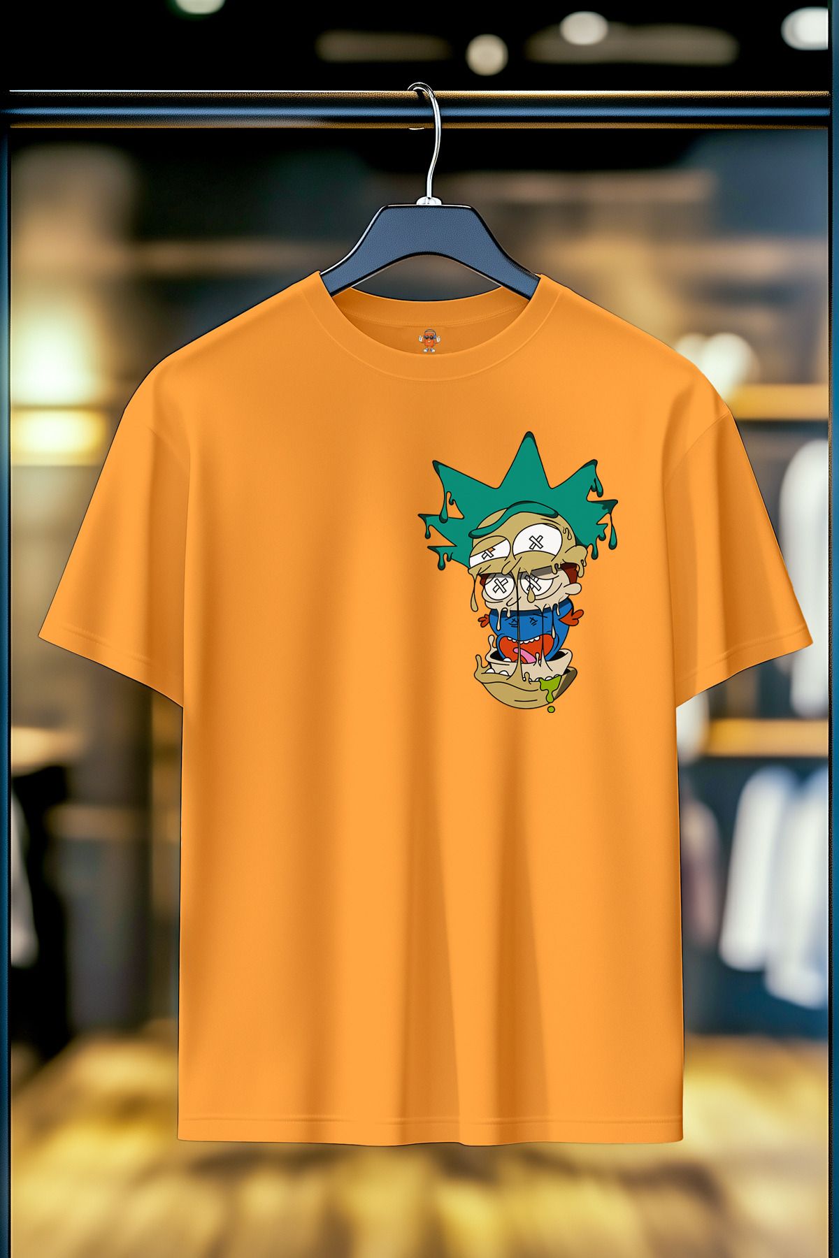 BookOrBook Rick and Morty %100 Pamuk Premium Kalite Sırt Baskılı T-Shirt