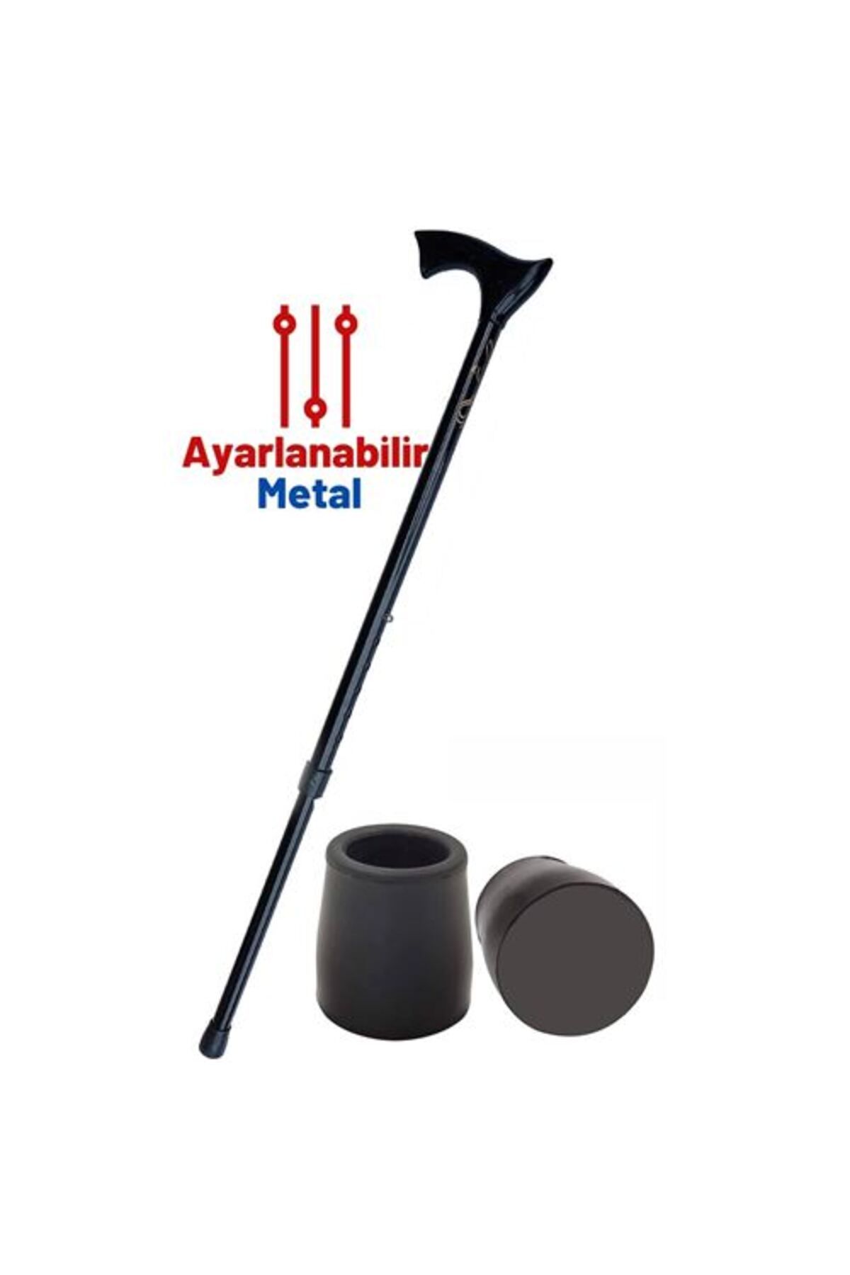 MR RZN STORE Pongnas Siyah Yükseklik Ayarlanabilir Metal Baston