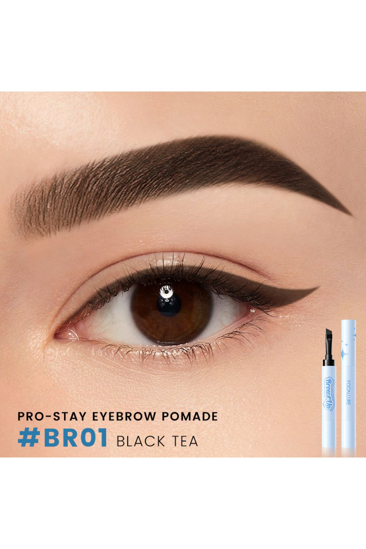 Focallure 2’si 1 Arada Kaş Jeli & Eyeliner – Siyah, Su Geçirmez, Uzun Süre Kalıcı