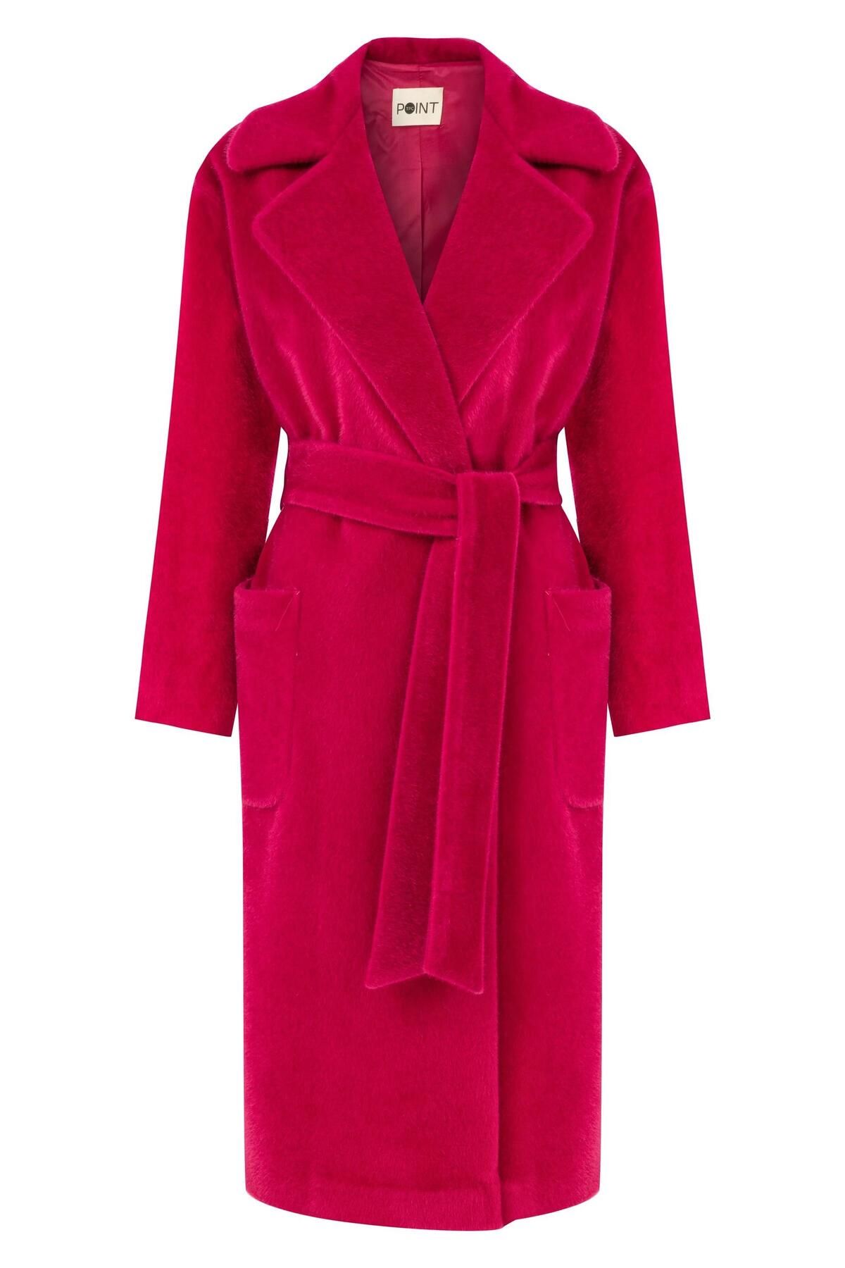 Tpc.Point Collection Kadın Fuşya Pilosus Coat Cepli Kaban