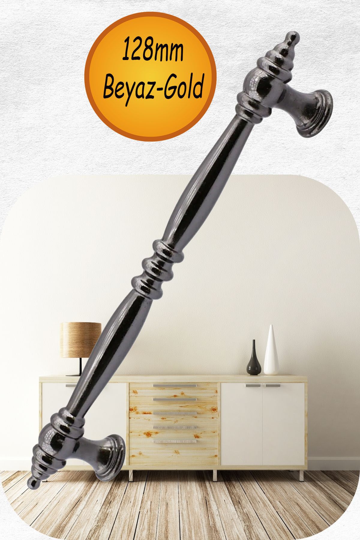 nublado Mobilya Mutfak Dolabı Çekmece Dolap Kulpları Kapak Kulpu Kulbu Beyaz Altın 128 mm Metal Kulp12.8 cm