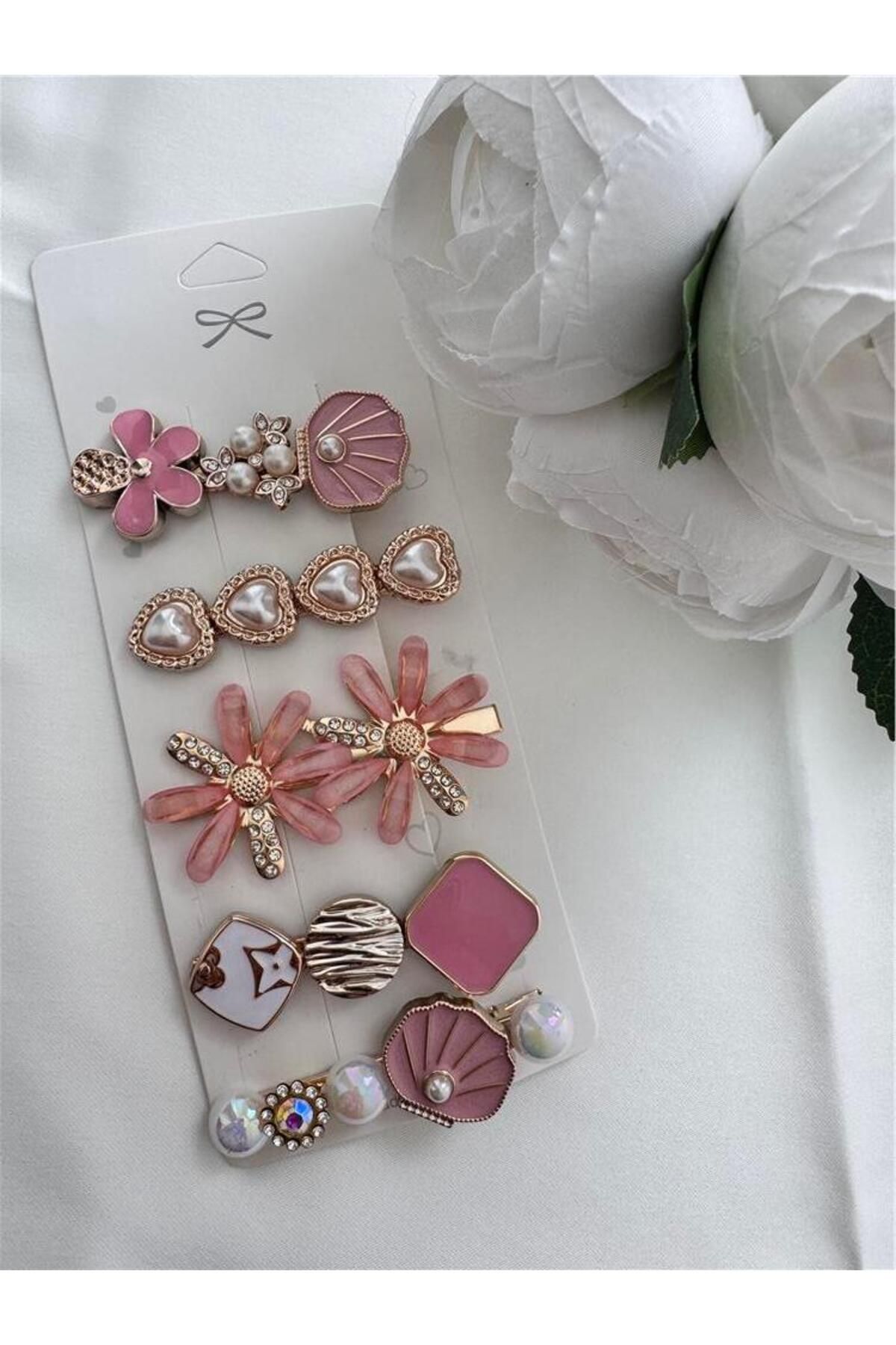 Pelin Aksesuar Pembe 5 Li Toka Seti