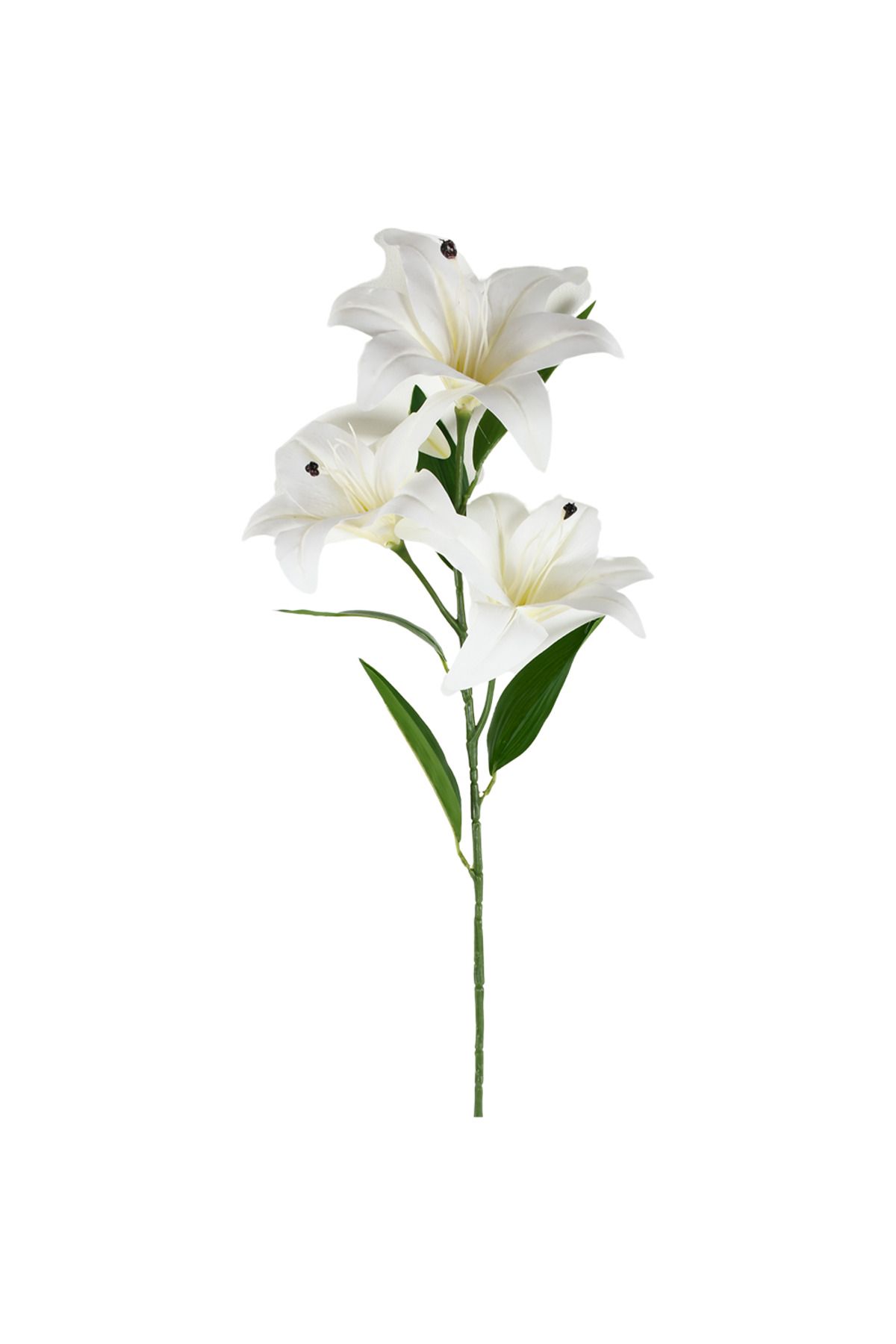 Leona Dekoratif Ürünler TRIPLE LILIUM YAPAY CICEK BEYAZ