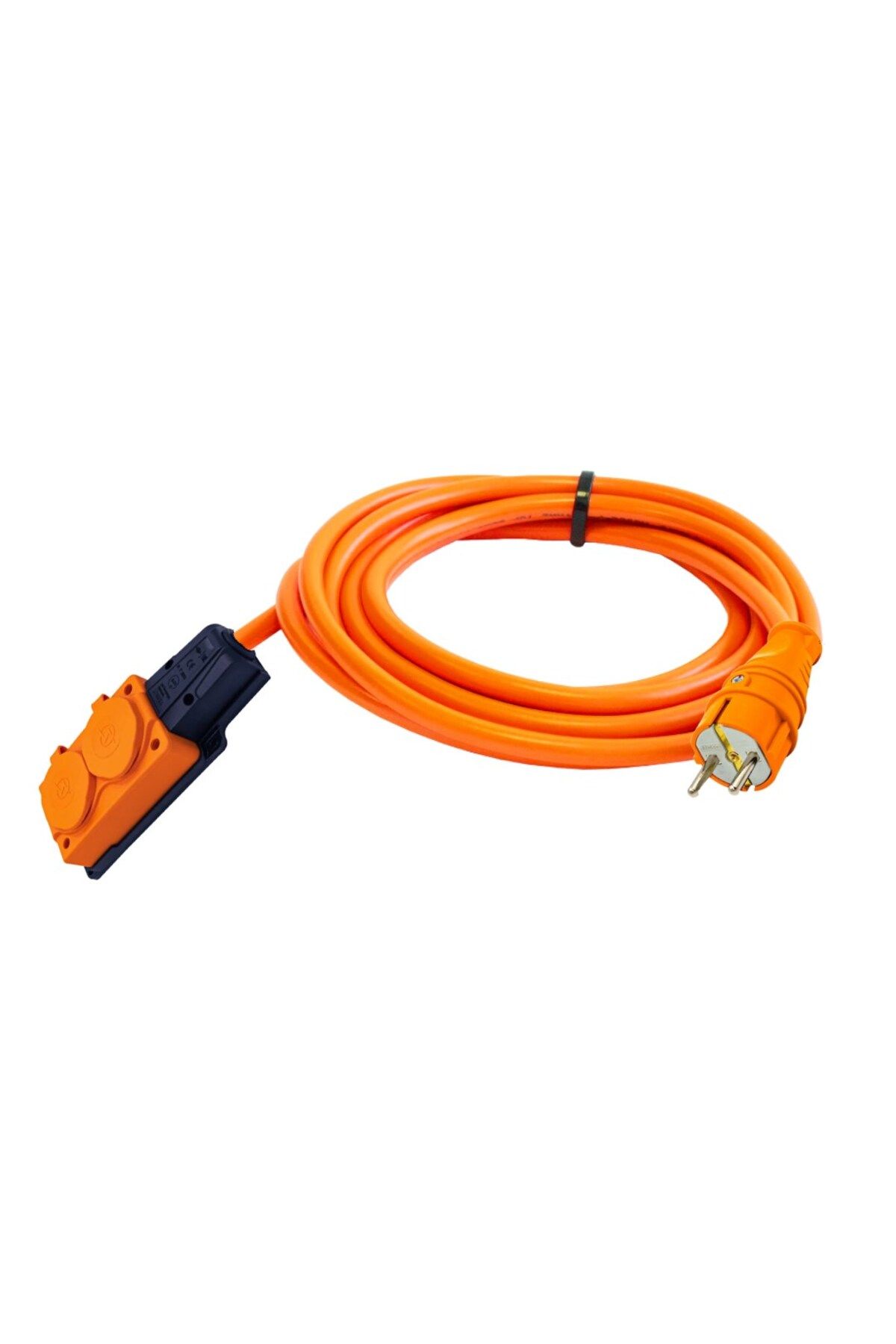 Huzur Elektrik 3x1,5 Pur Kablo 1mt + 2'li Kauçuk Grup Priz + Fiş Monofaze