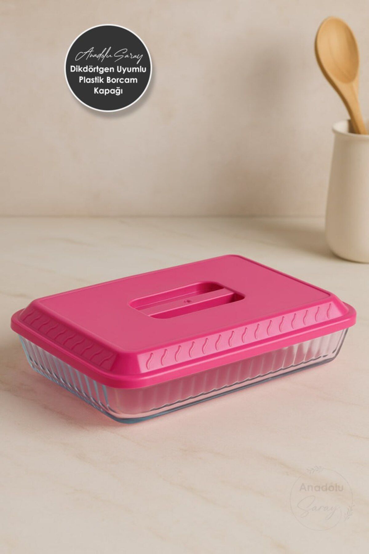 Anadolu Saray-1 Piece Rectangular Compatible Plastic Pyrex Lid Durable Freshness Preserving Convenient to Carry Pyrex Lid 3