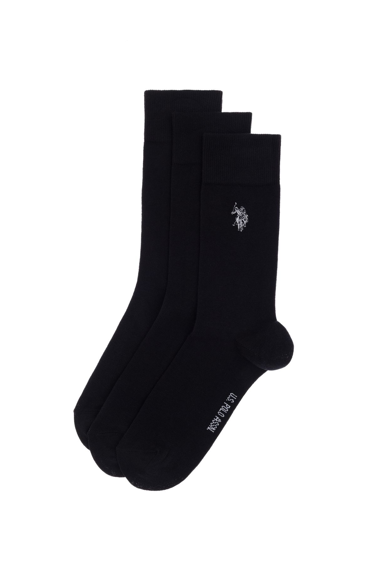 U.S. Polo Assn. Erkek Siyah 3'lü Soket Çorap 50311353-001