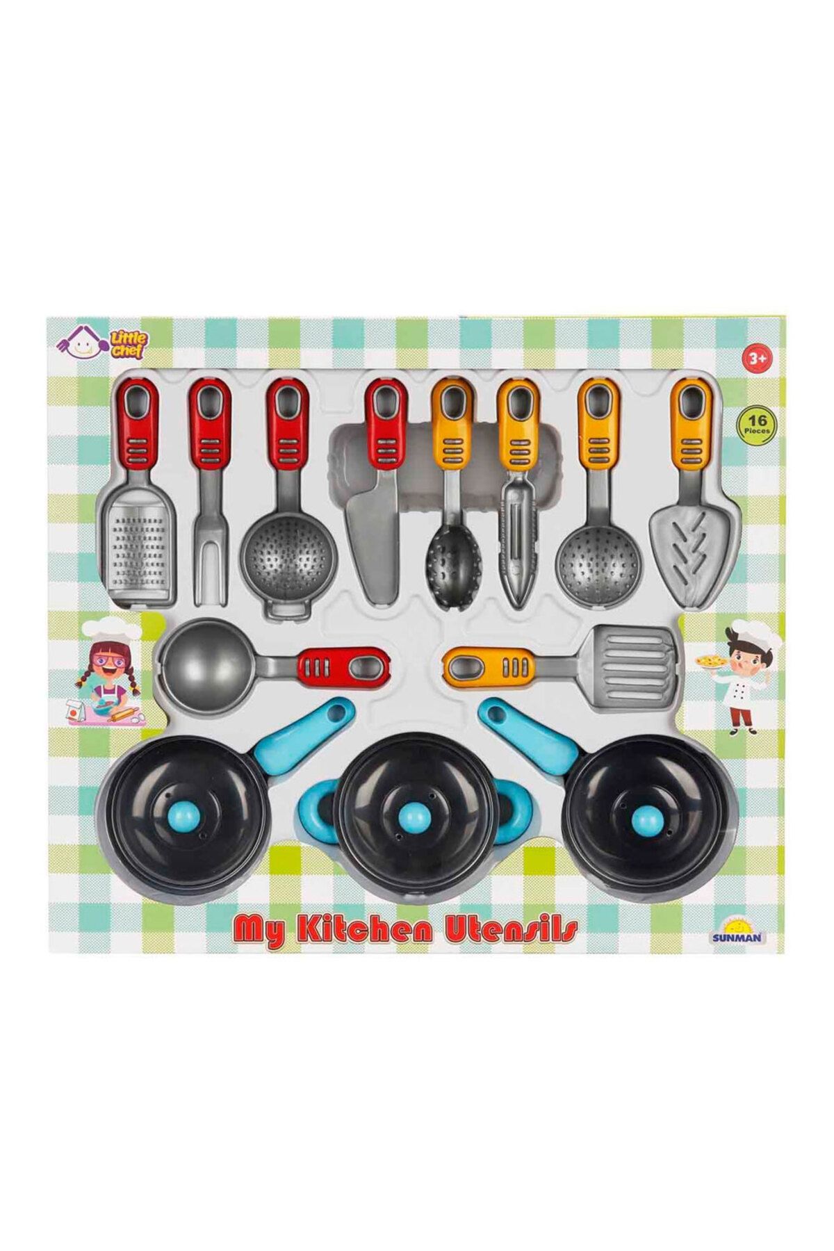 little chef Mutfak Gereçleri Oyun Seti 16 Parça S00004681